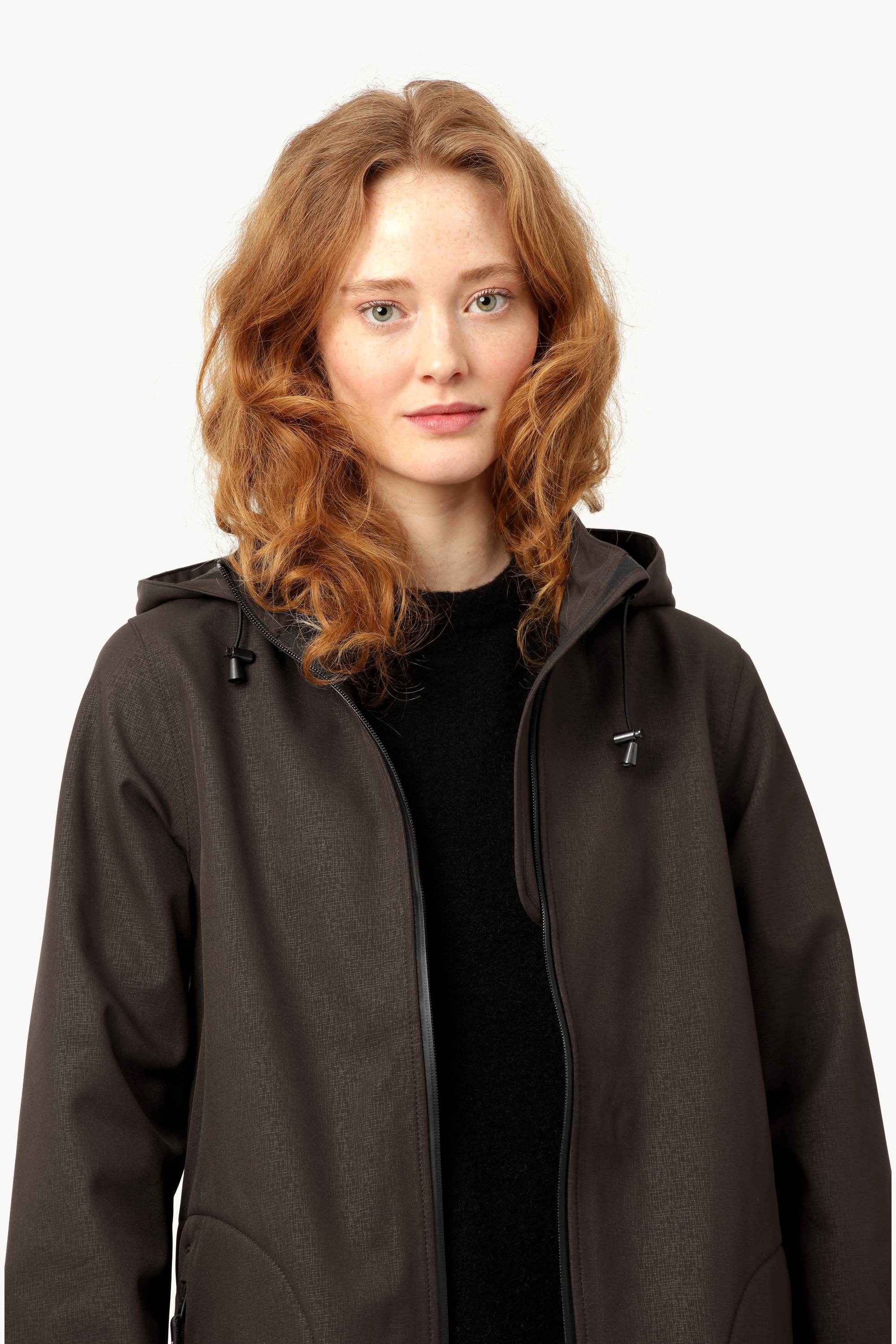 Softshell Regenmantel A-Linie - Black