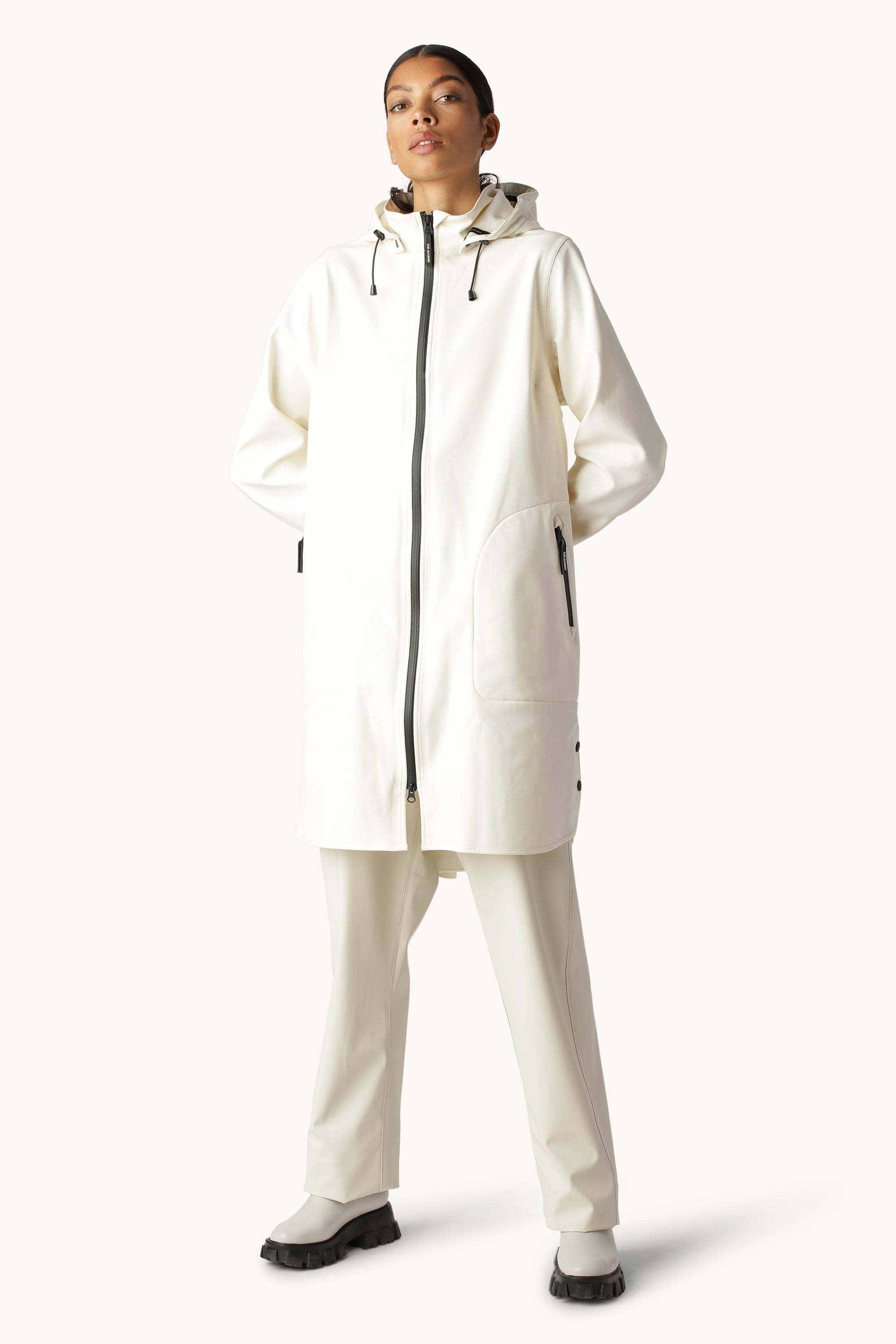 Softshell Regenmantel A-Linie - White Sugar
