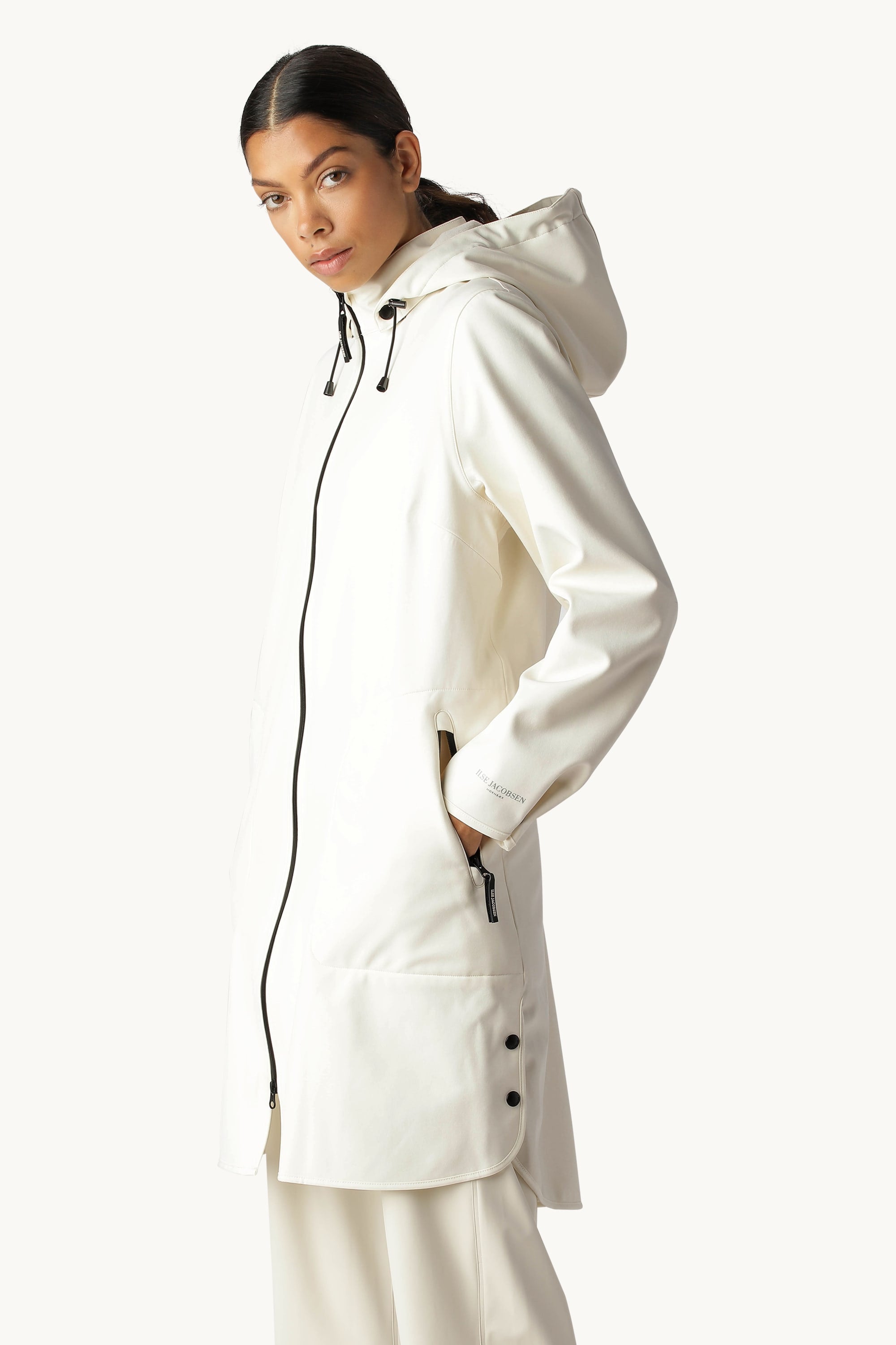 Softshell Regenmantel A-Linie - White Sugar