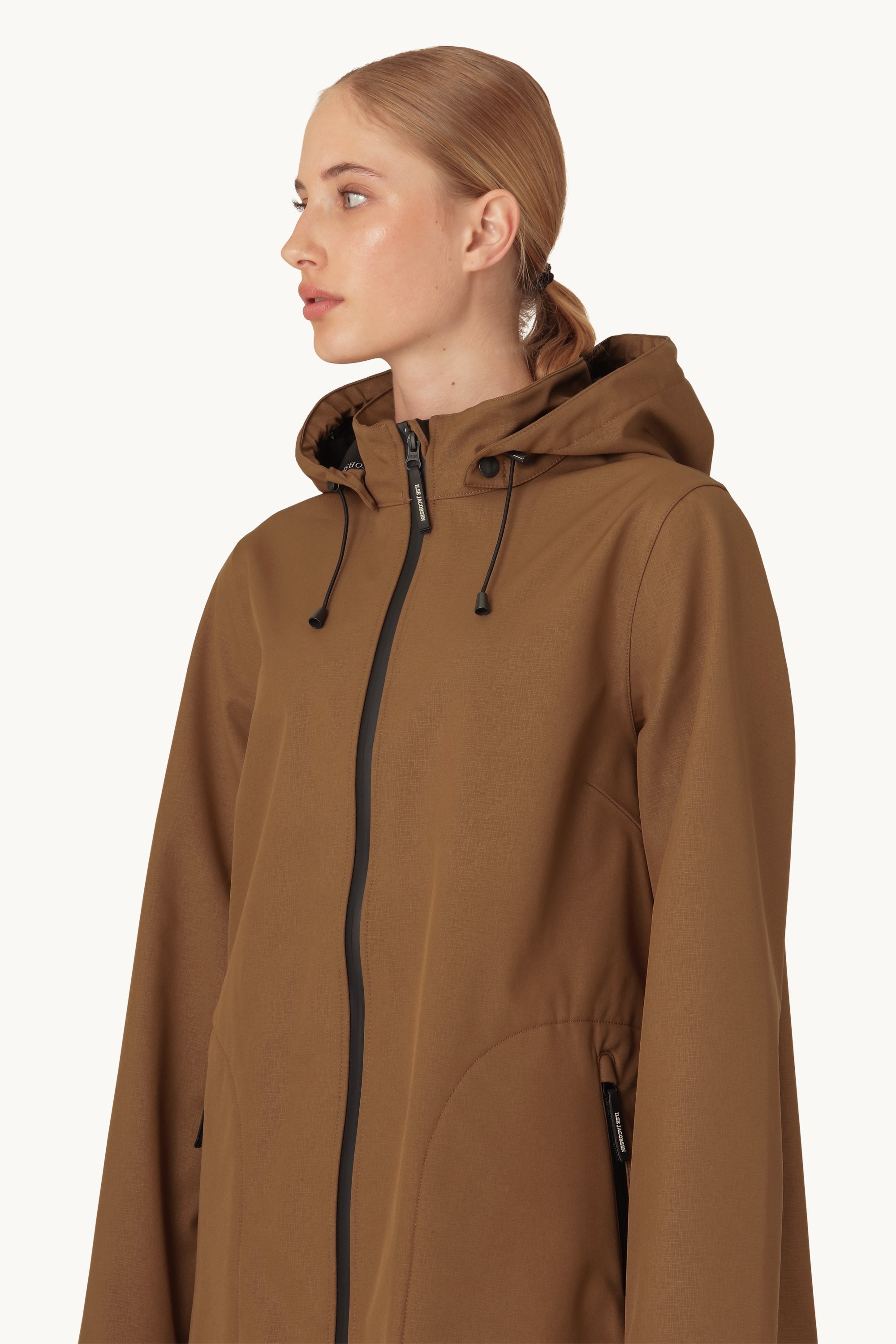 Softshell Regenmantel A-Linie - Walnut