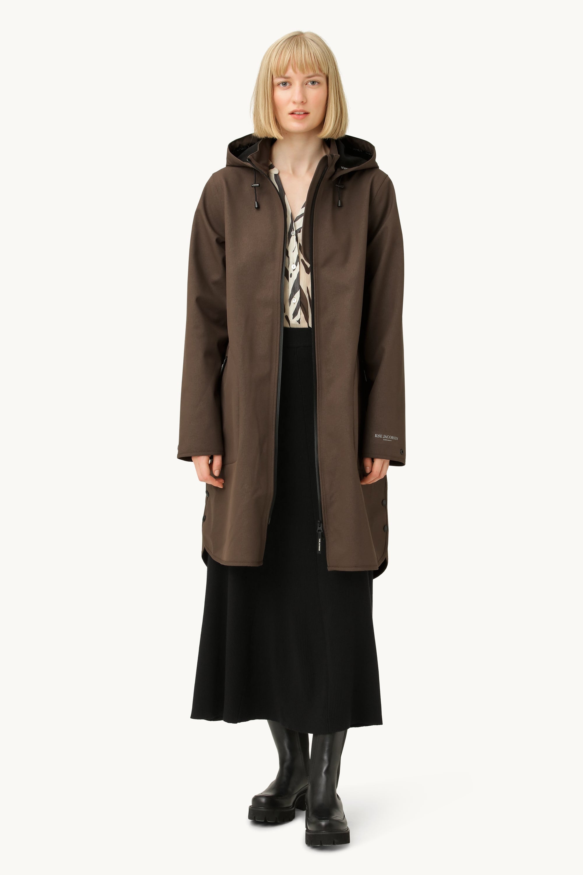 Softshell Regenmantel A-Linie - Chocolate Brown