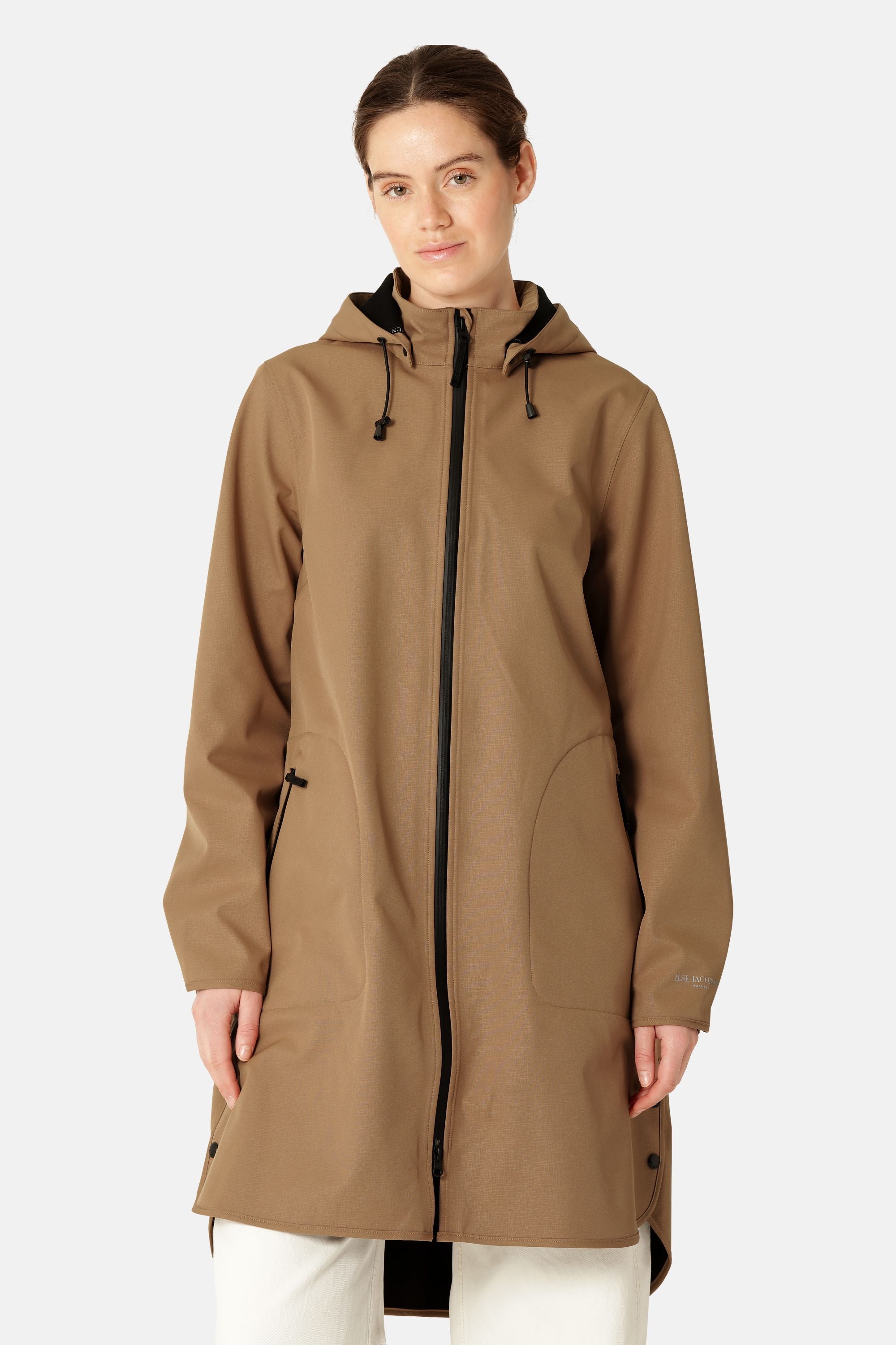 Softshell Regenmantel A-Linie - Mocca