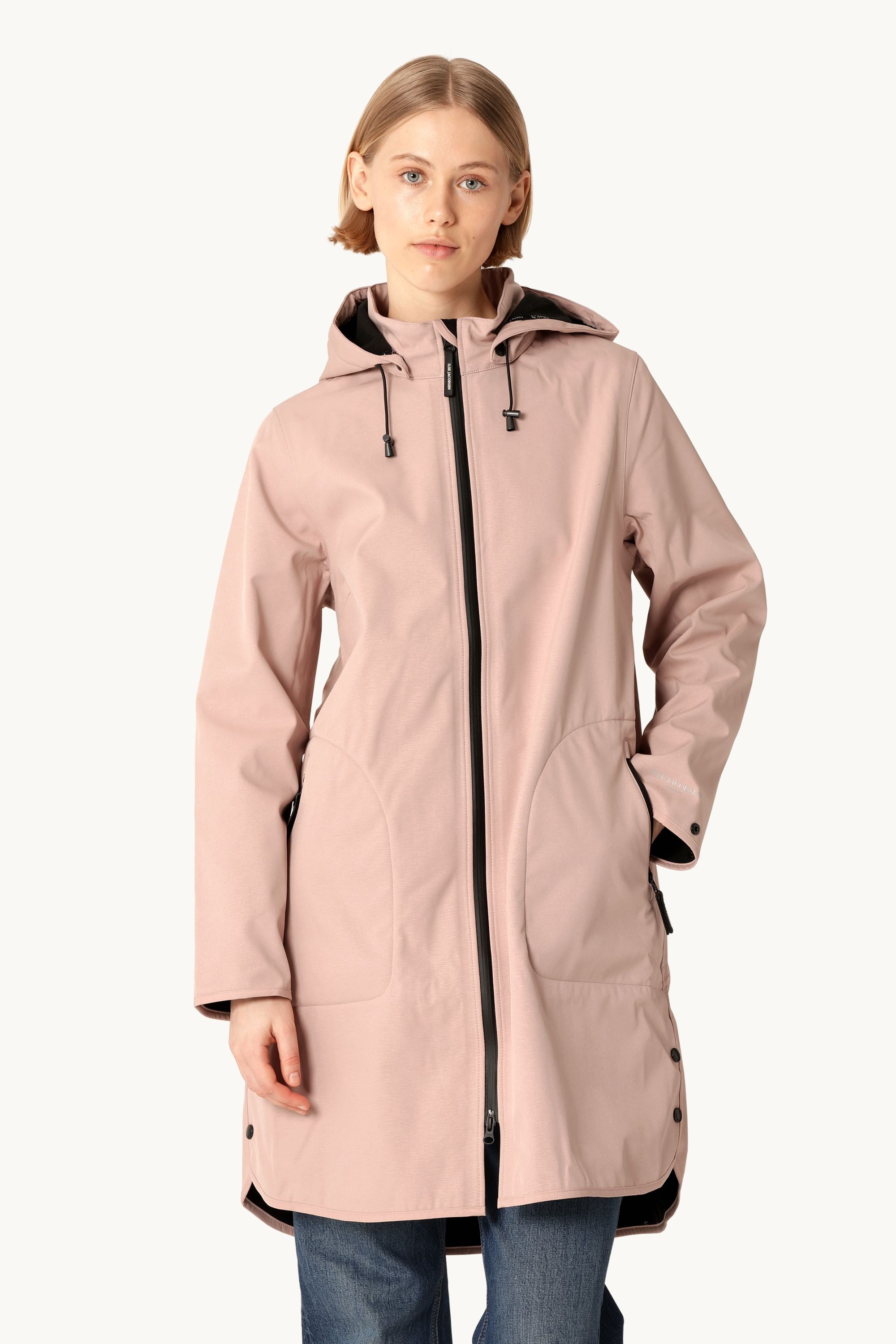 Softshell Regenmantel A-Linie - Adobe Rose