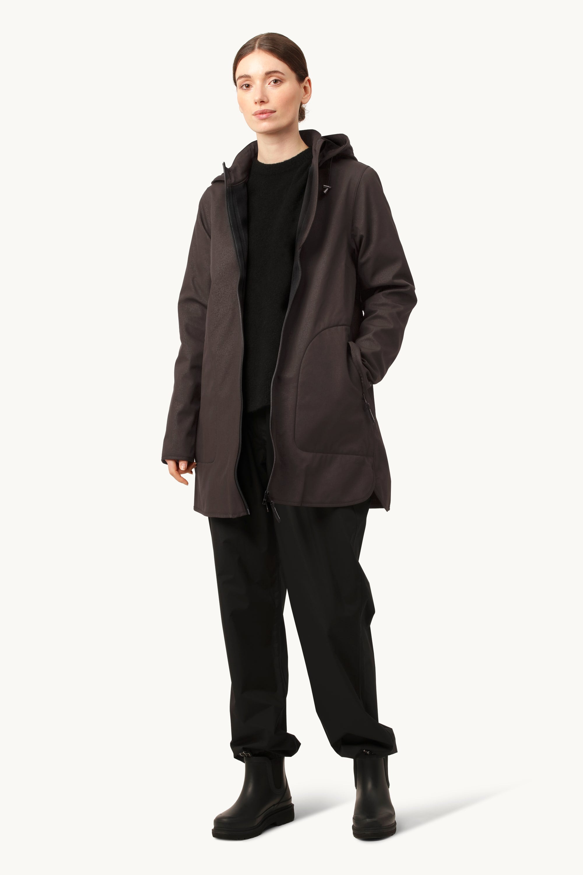 Softshell Regenmantel A-Linie - Black