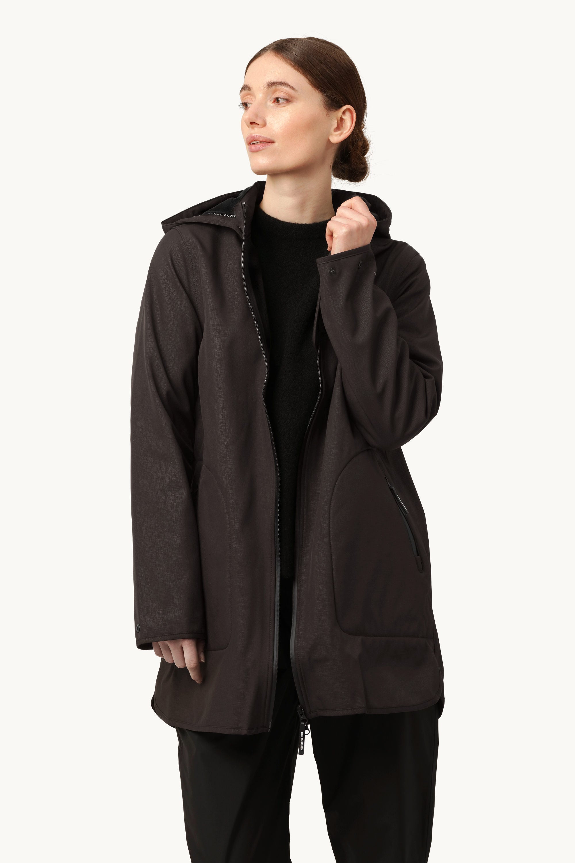 Softshell Regenmantel A-Linie - Black