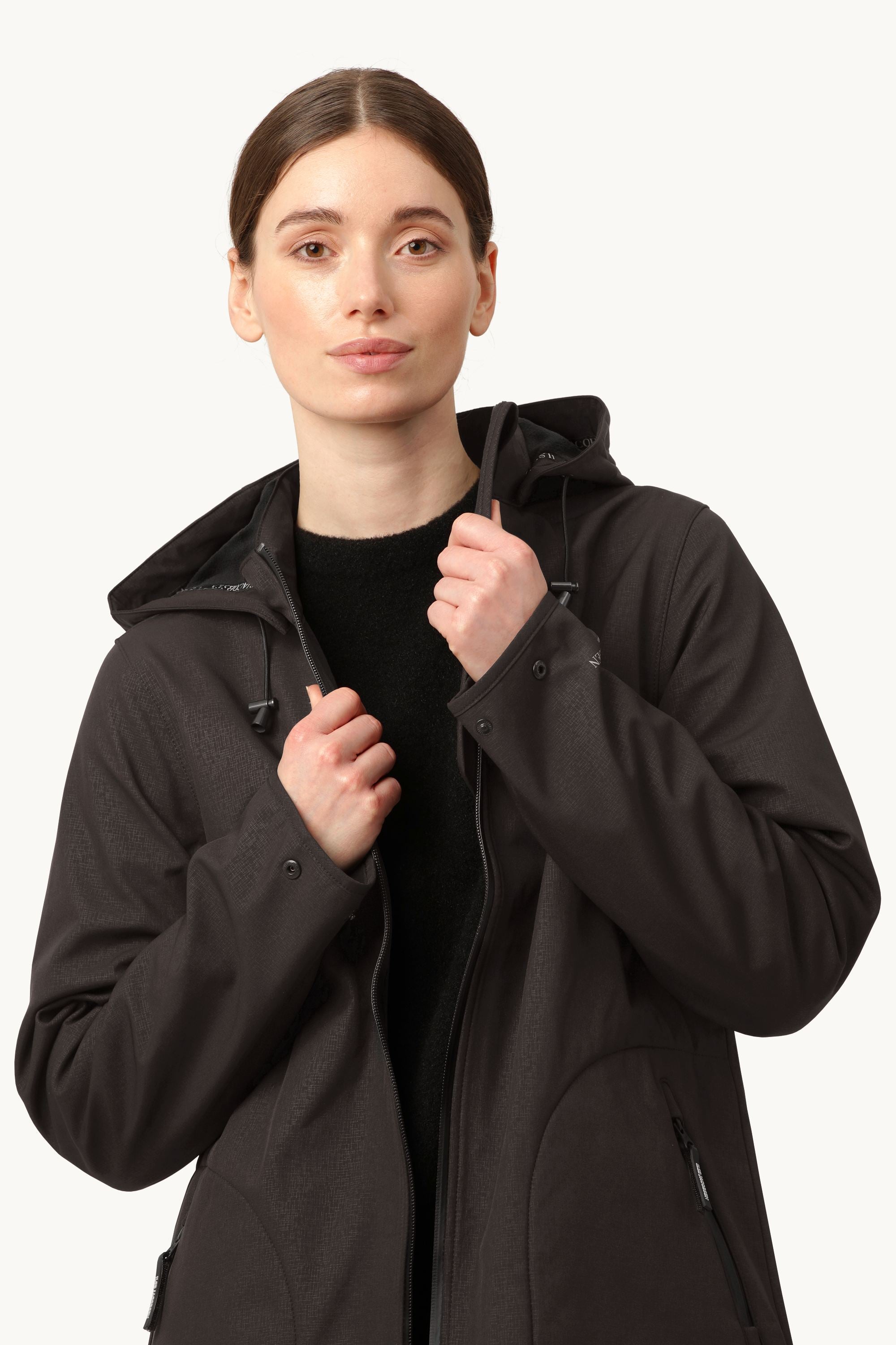 Softshell Regenmantel A-Linie - Black