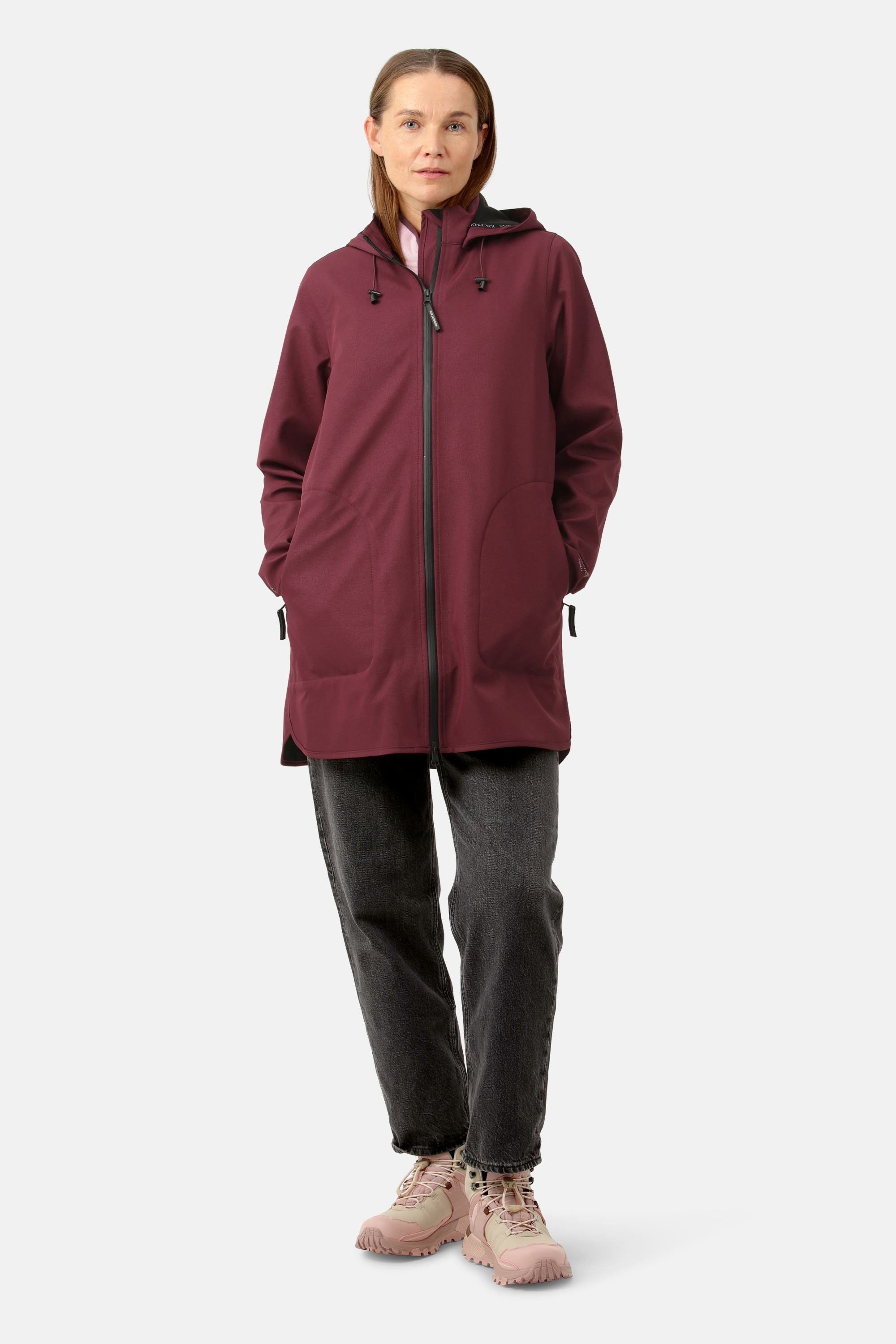 Softshell Regenmantel A-Linie - Maroon Banner