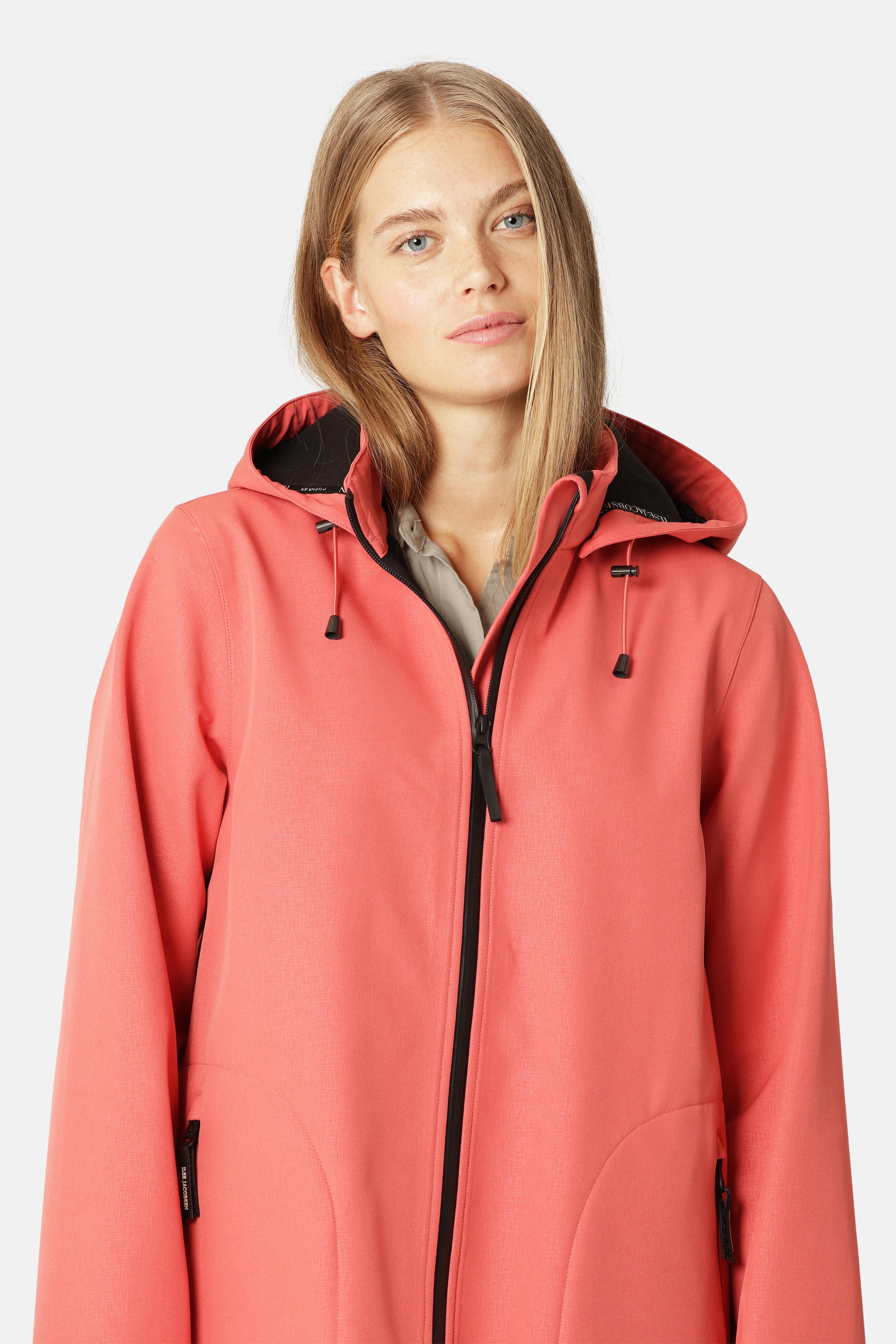 Softshell Regenmantel A-Linie - Spiced Coral
