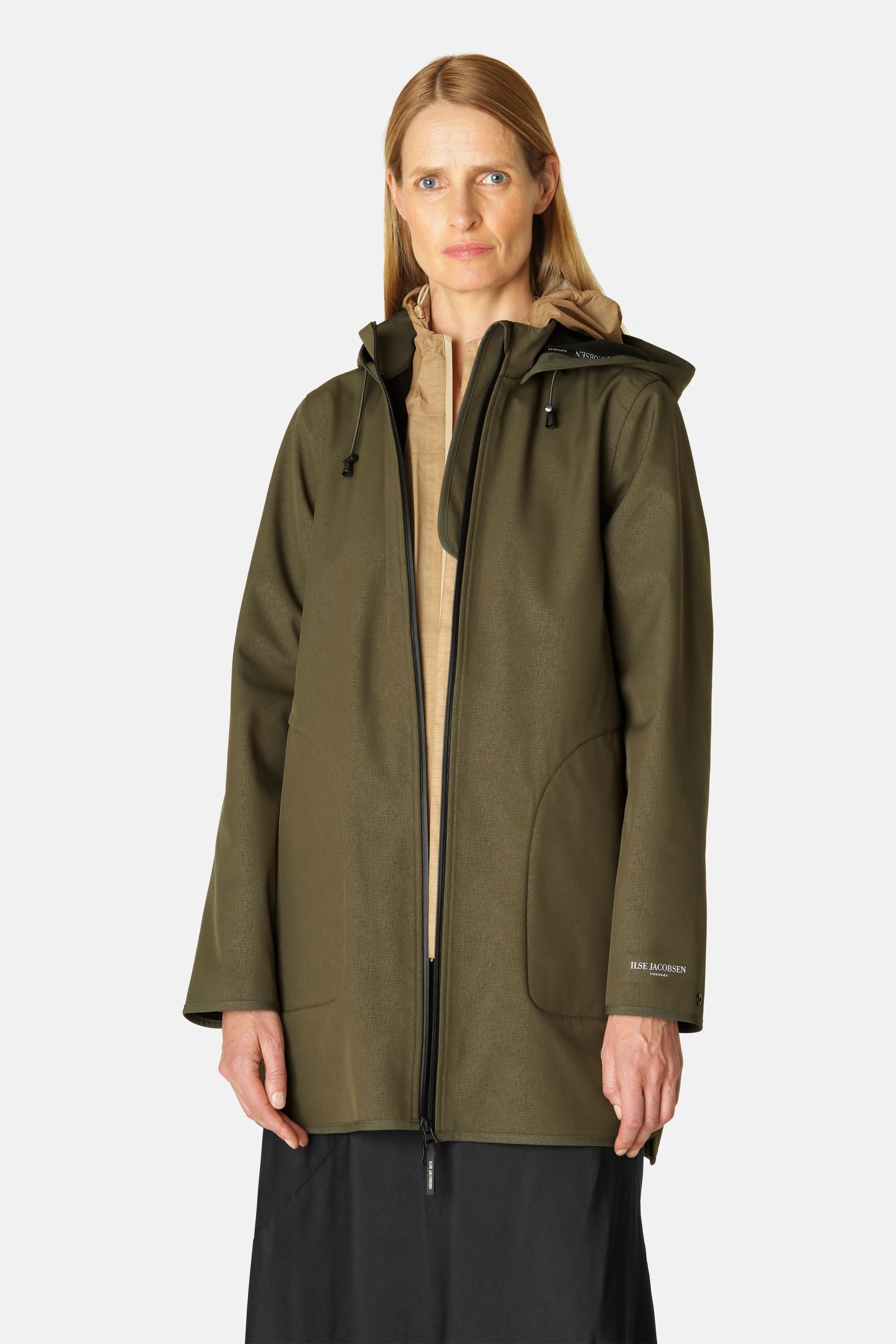 Softshell Regenmantel A-Linie - Army