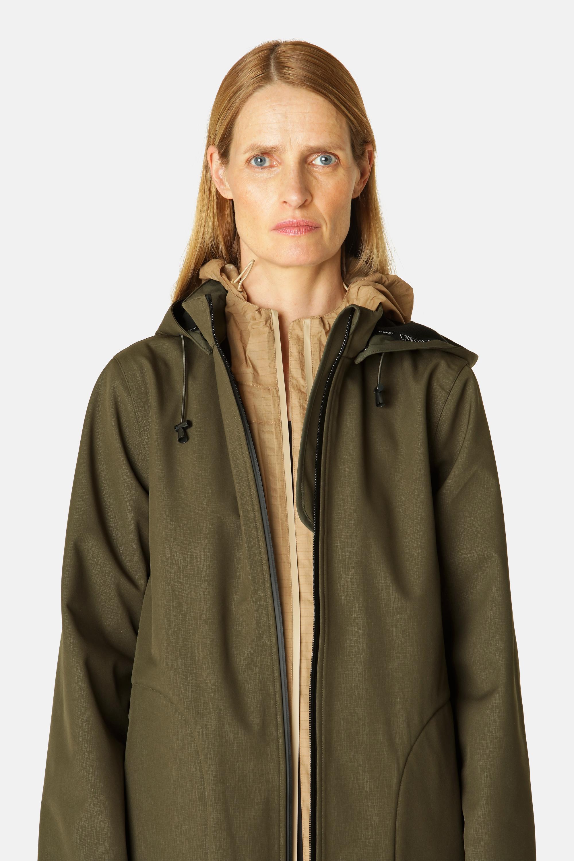 Softshell Regenmantel A-Linie - Army