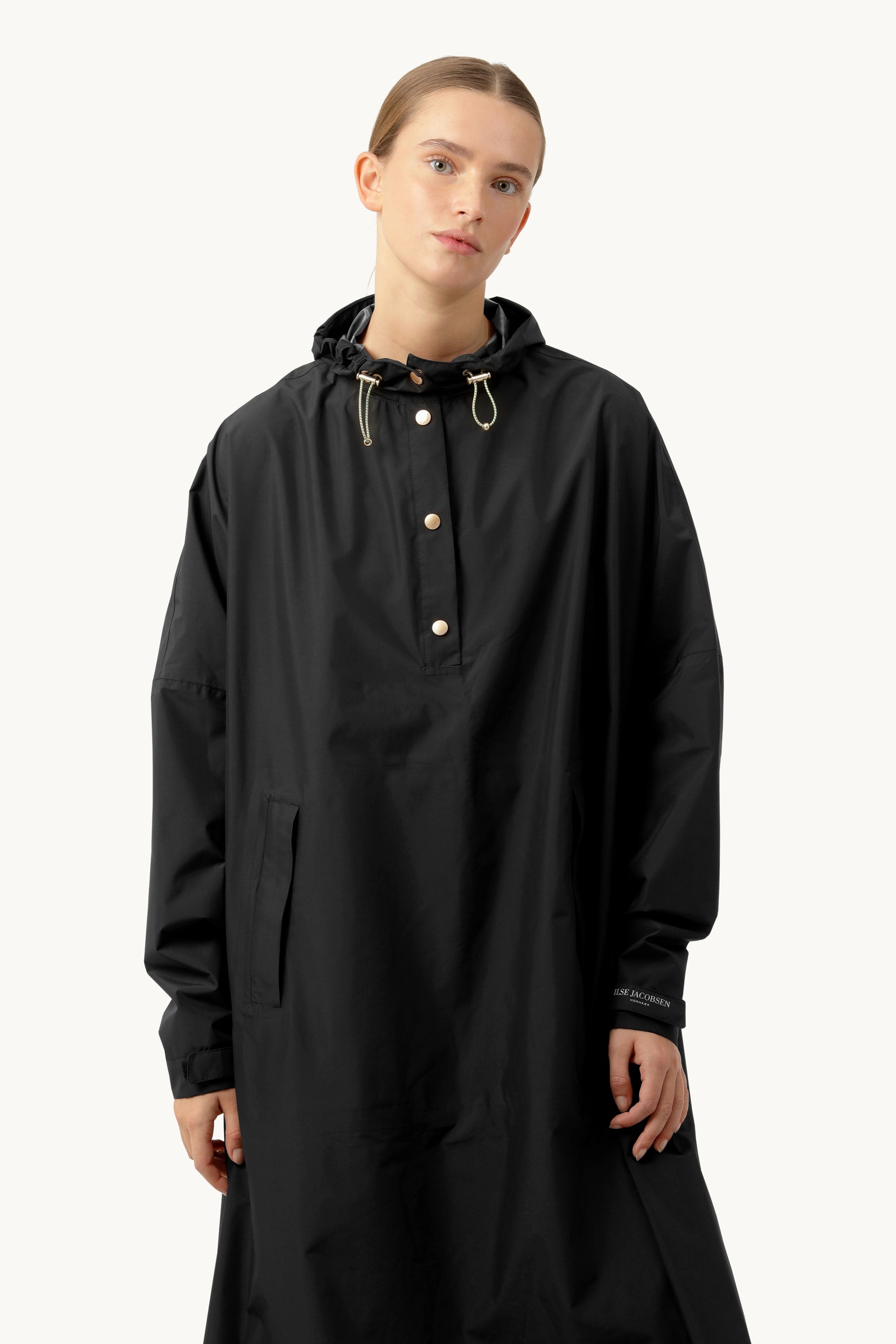 Poncho With Sleeves - Black