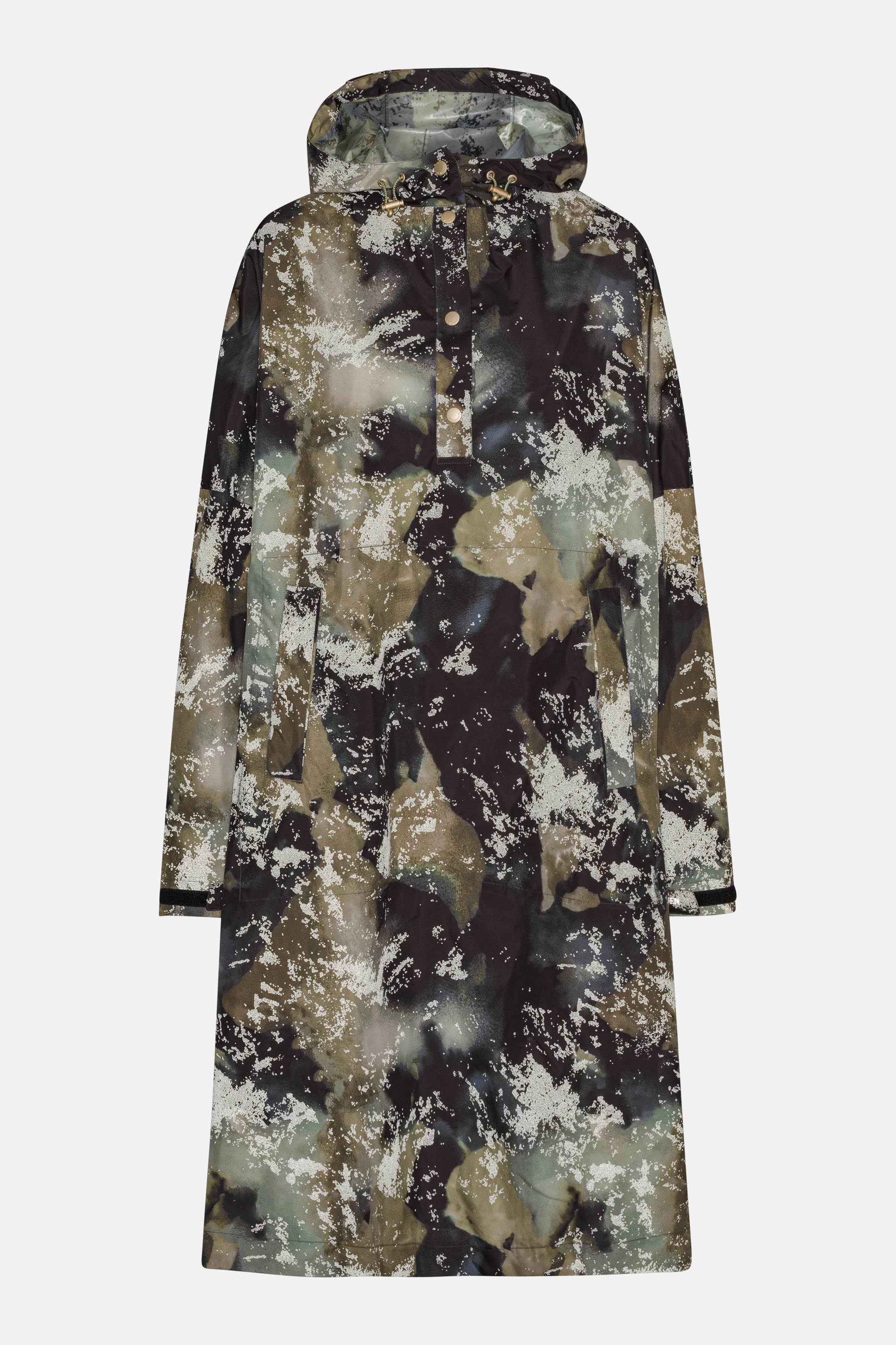 Poncho Raincoat - Moss Print