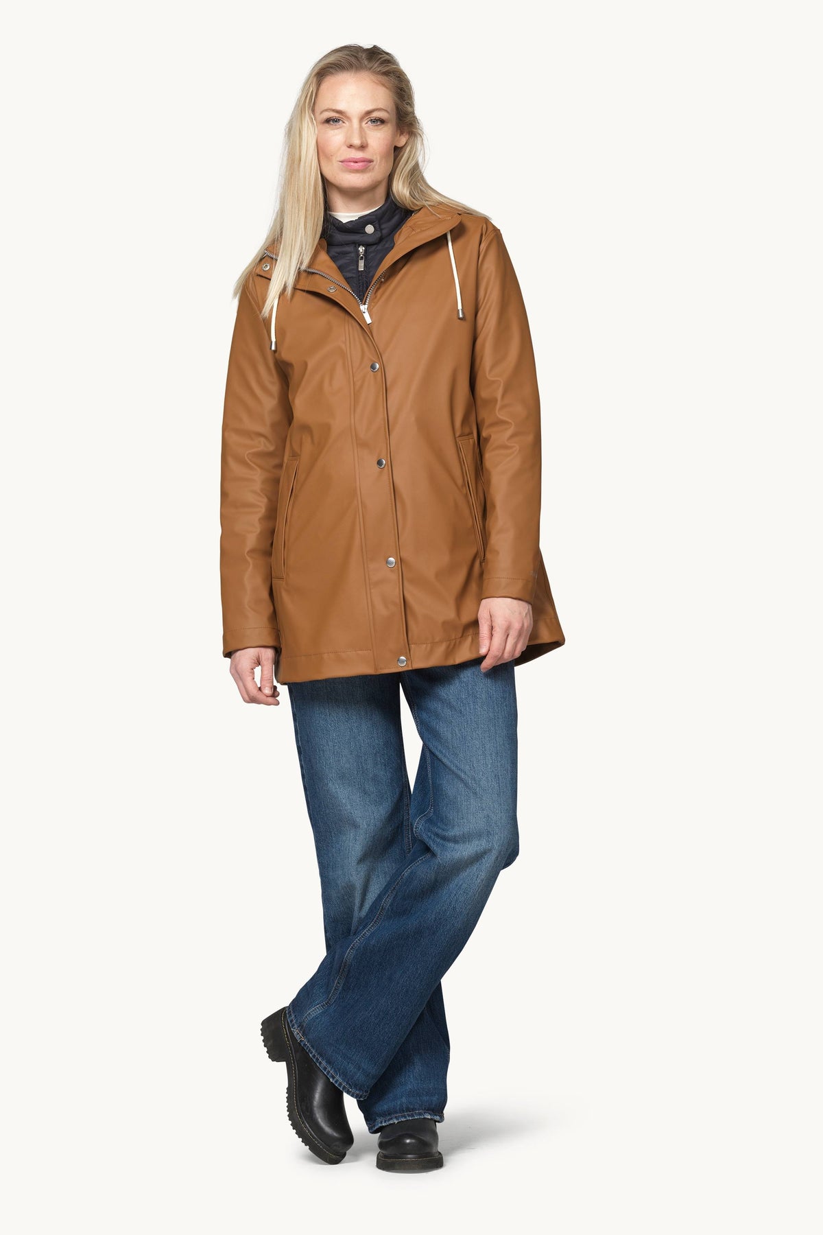 Kurze Regenjacke - Toffee
