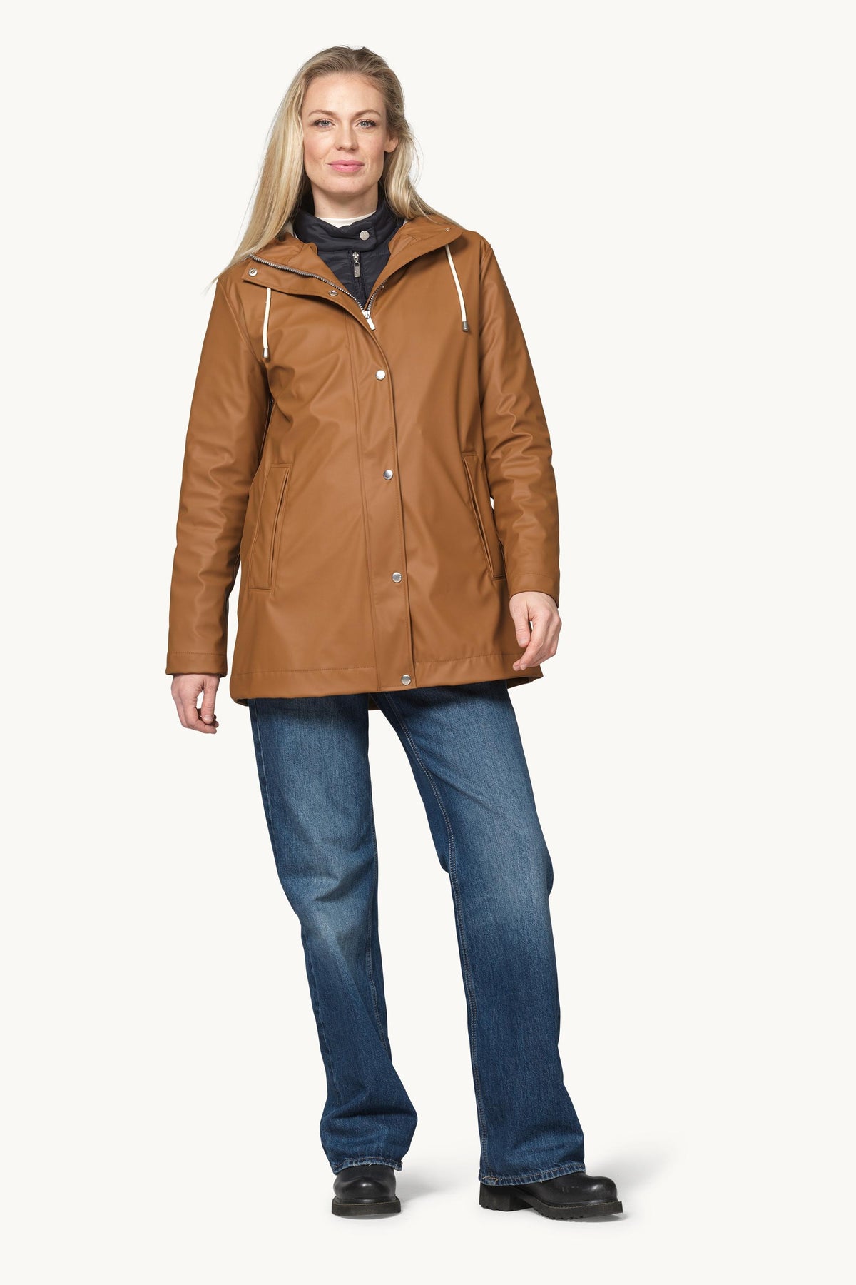 Kurze Regenjacke - Toffee