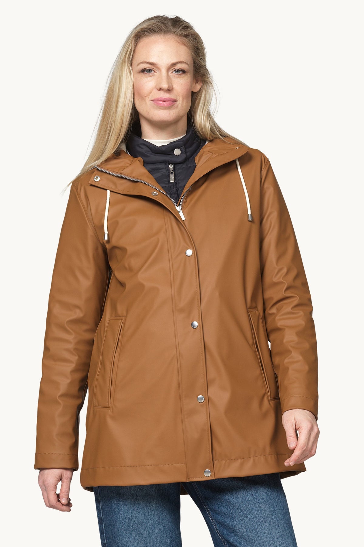 Kurze Regenjacke - Toffee