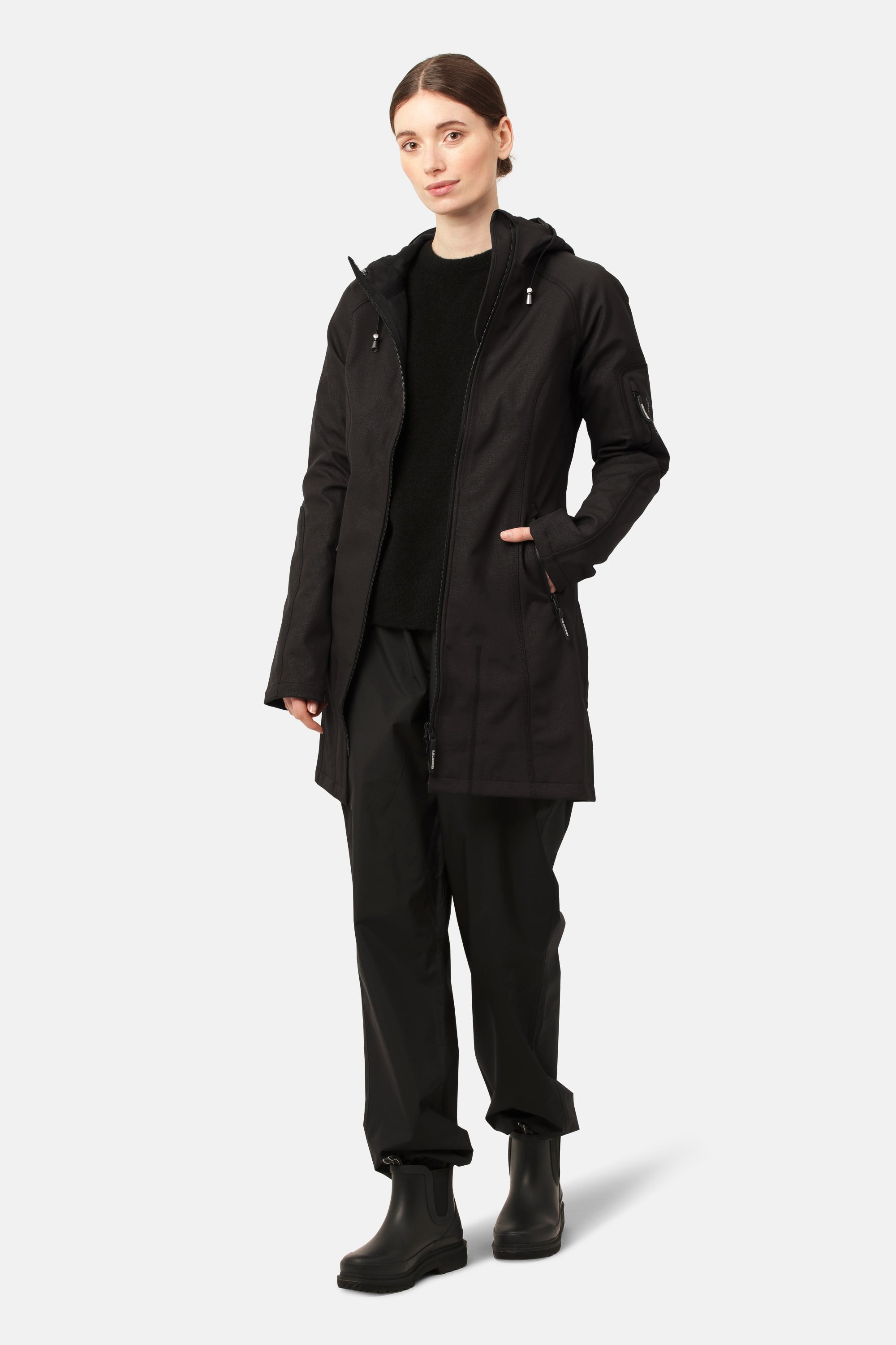 Softshell Regenmantel - Black