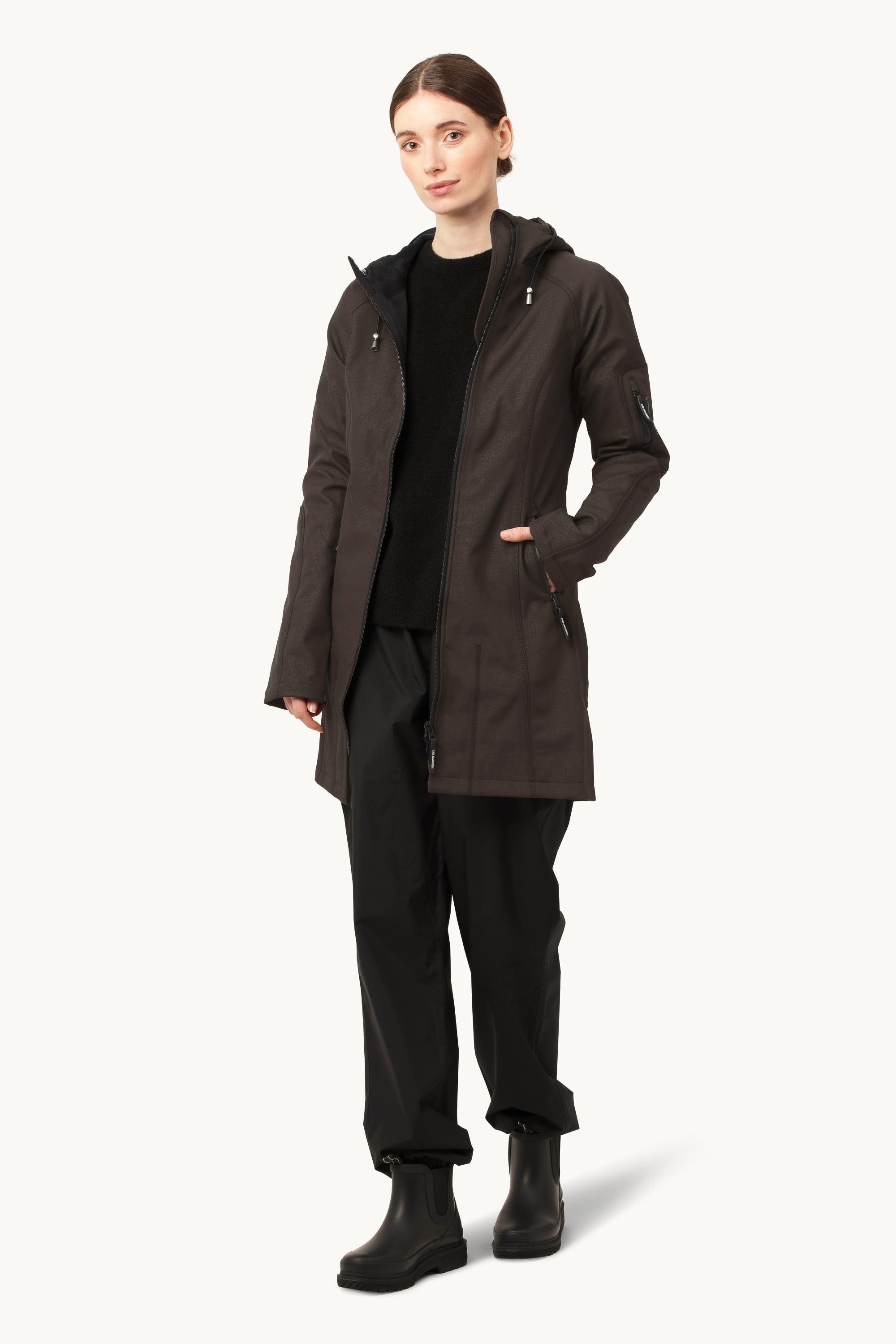 Softshell Regenmantel - Black