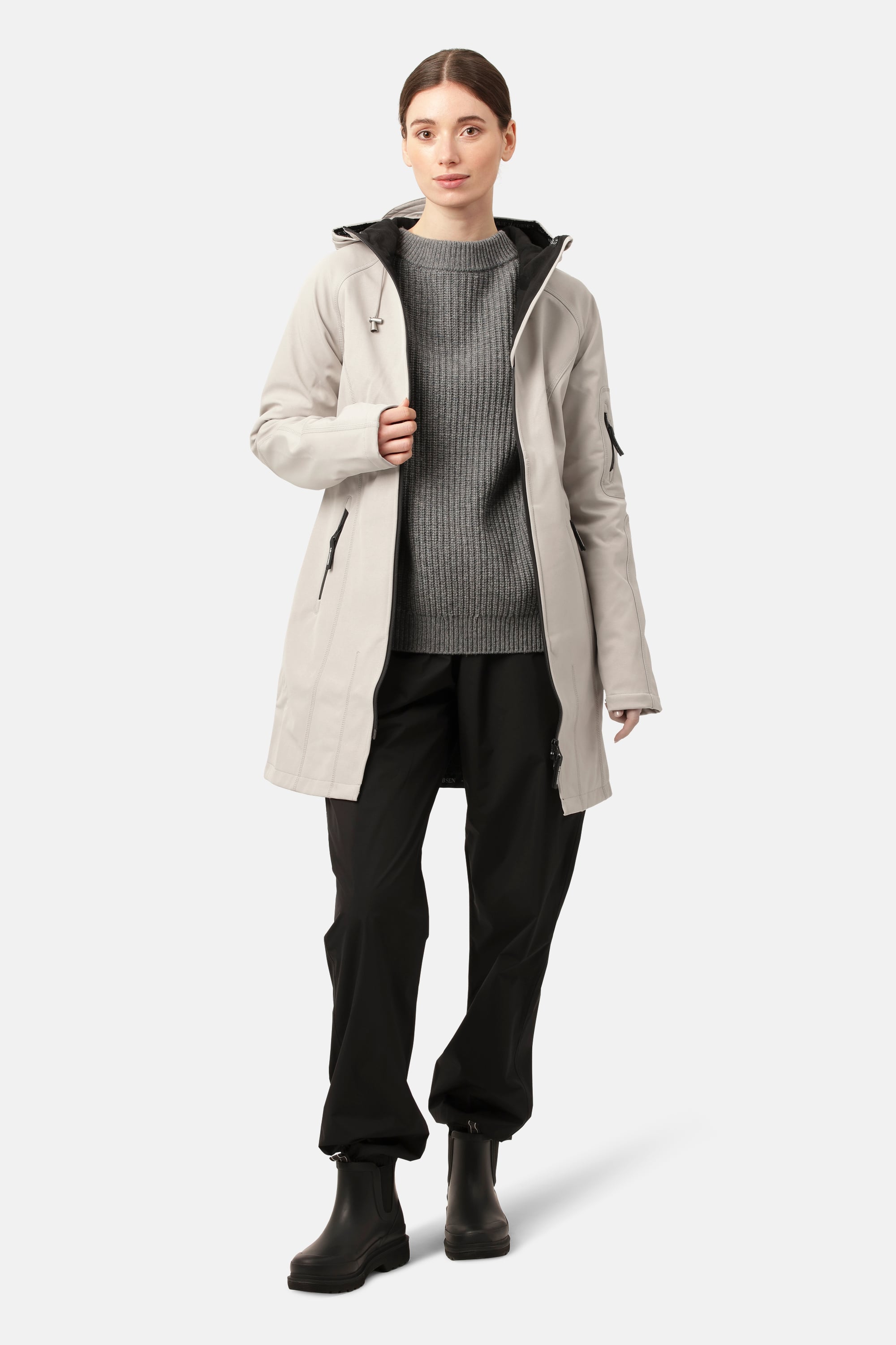 Softshell Regenmantel - Chateau Gray