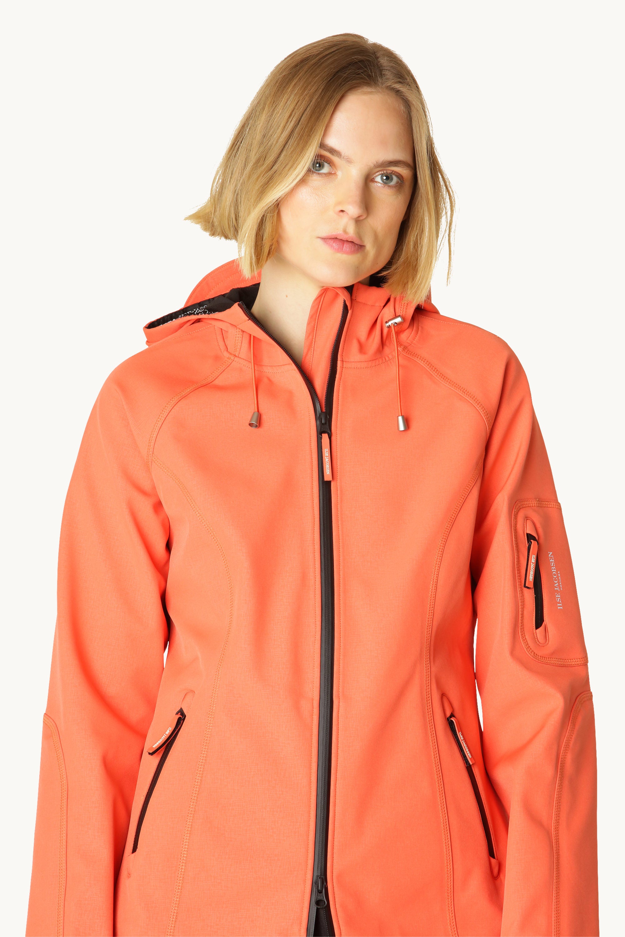 Softshell Regenmantel - Hot Orange