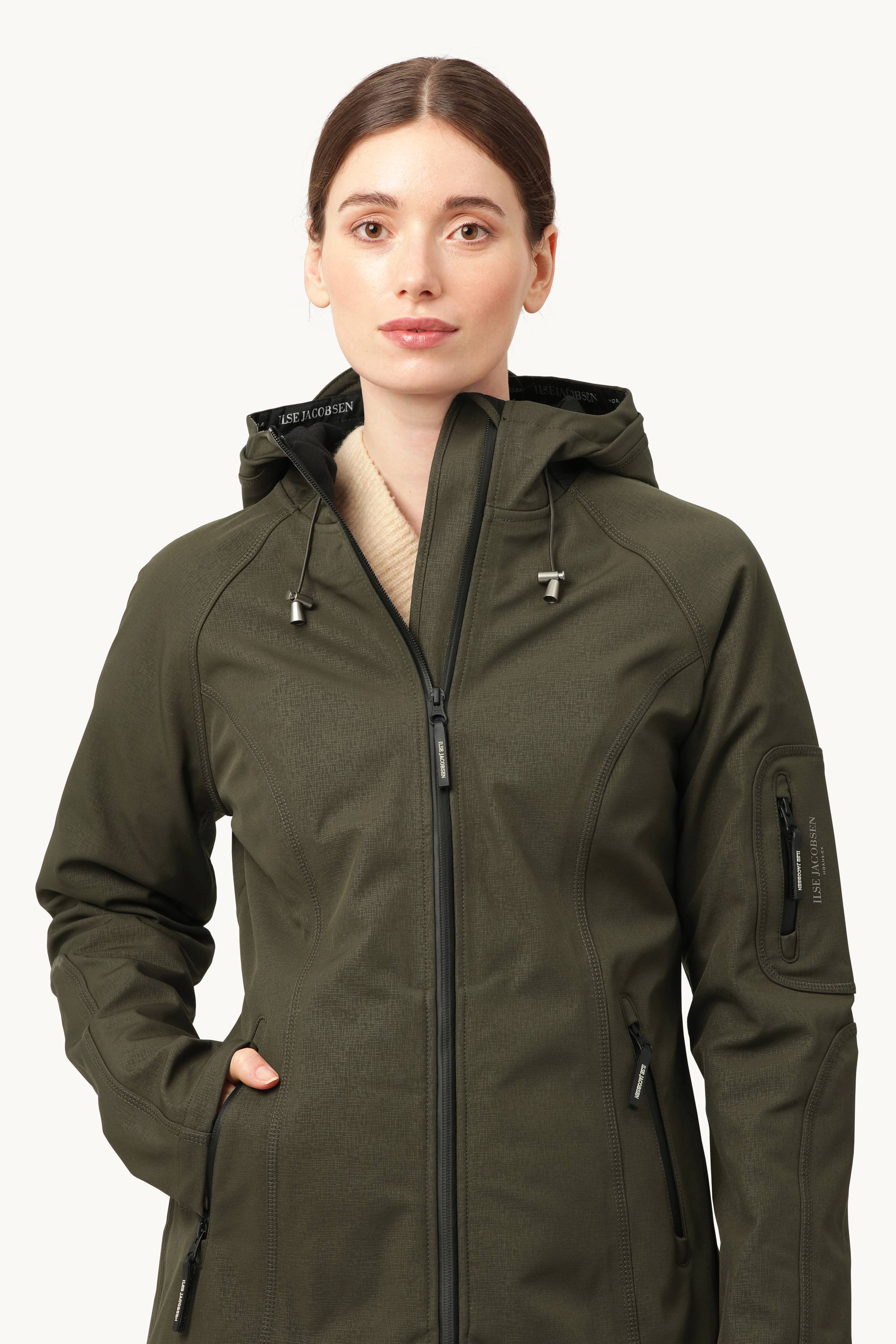 Softshell Regenmantel - Army