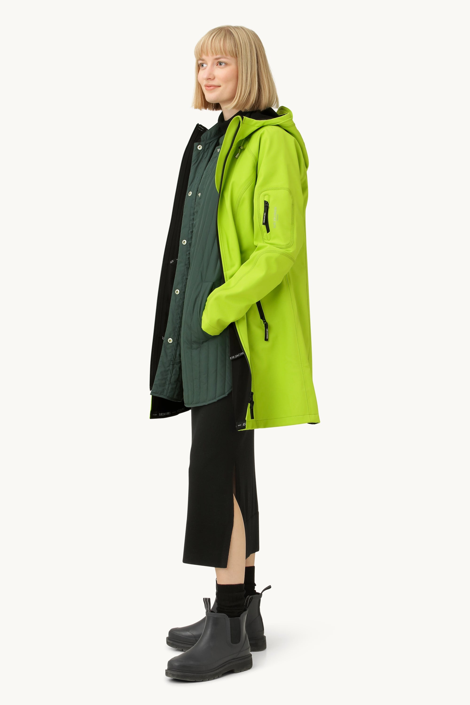 Softshell Regenmantel - Lime Green