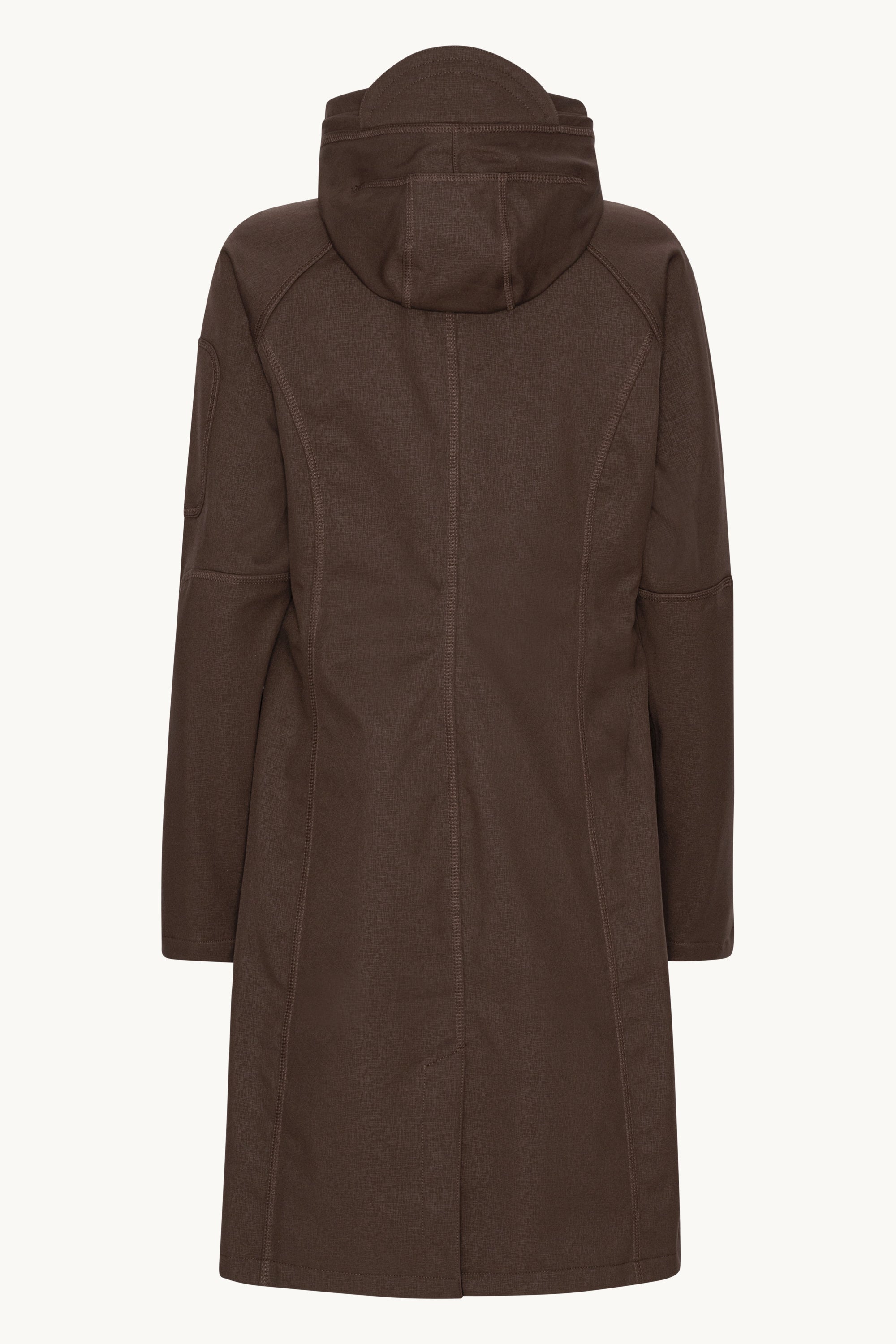Long Softshell Raincoat - Chocolate Brown