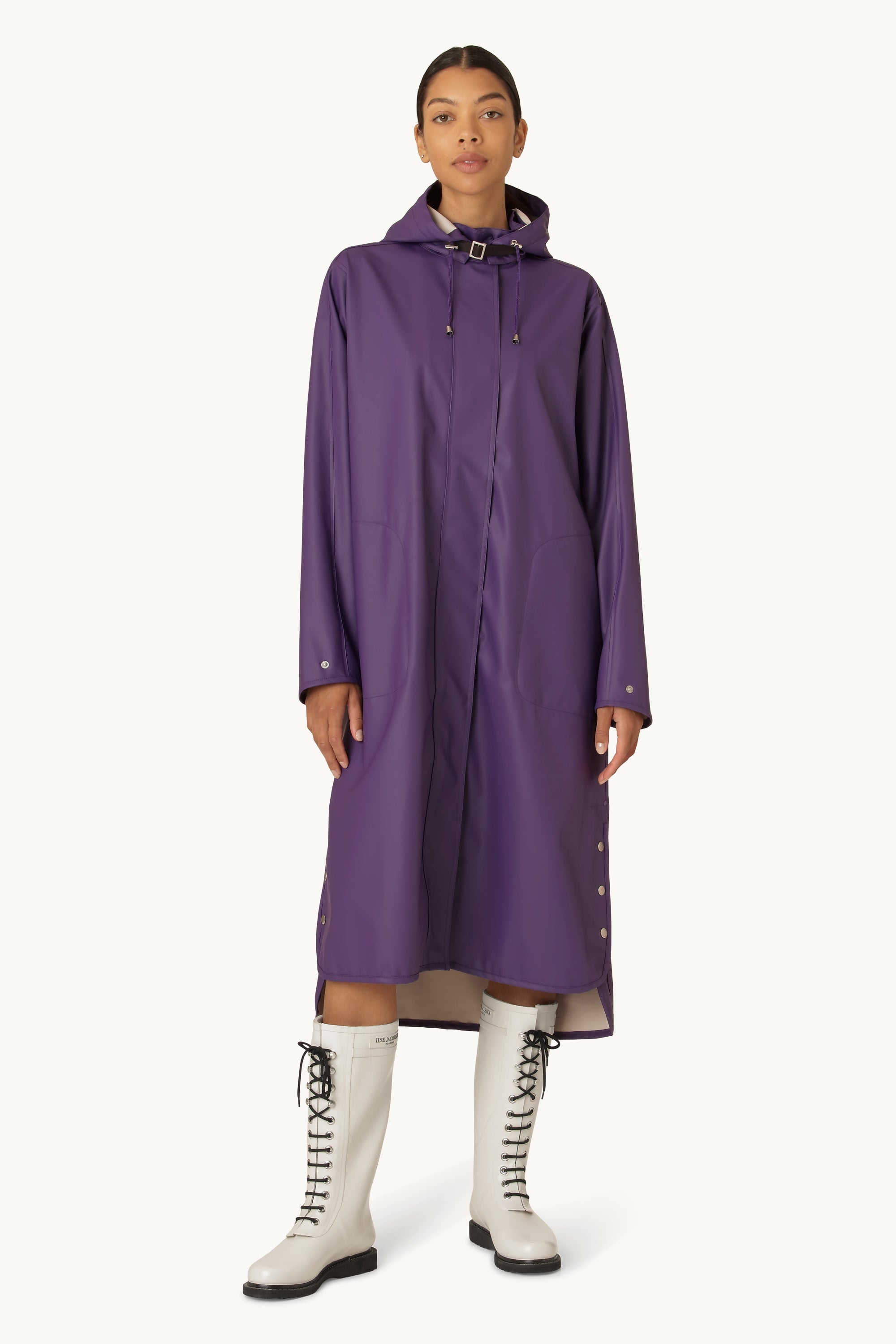 Langer Leichter Regenmantel - Purple Rain
