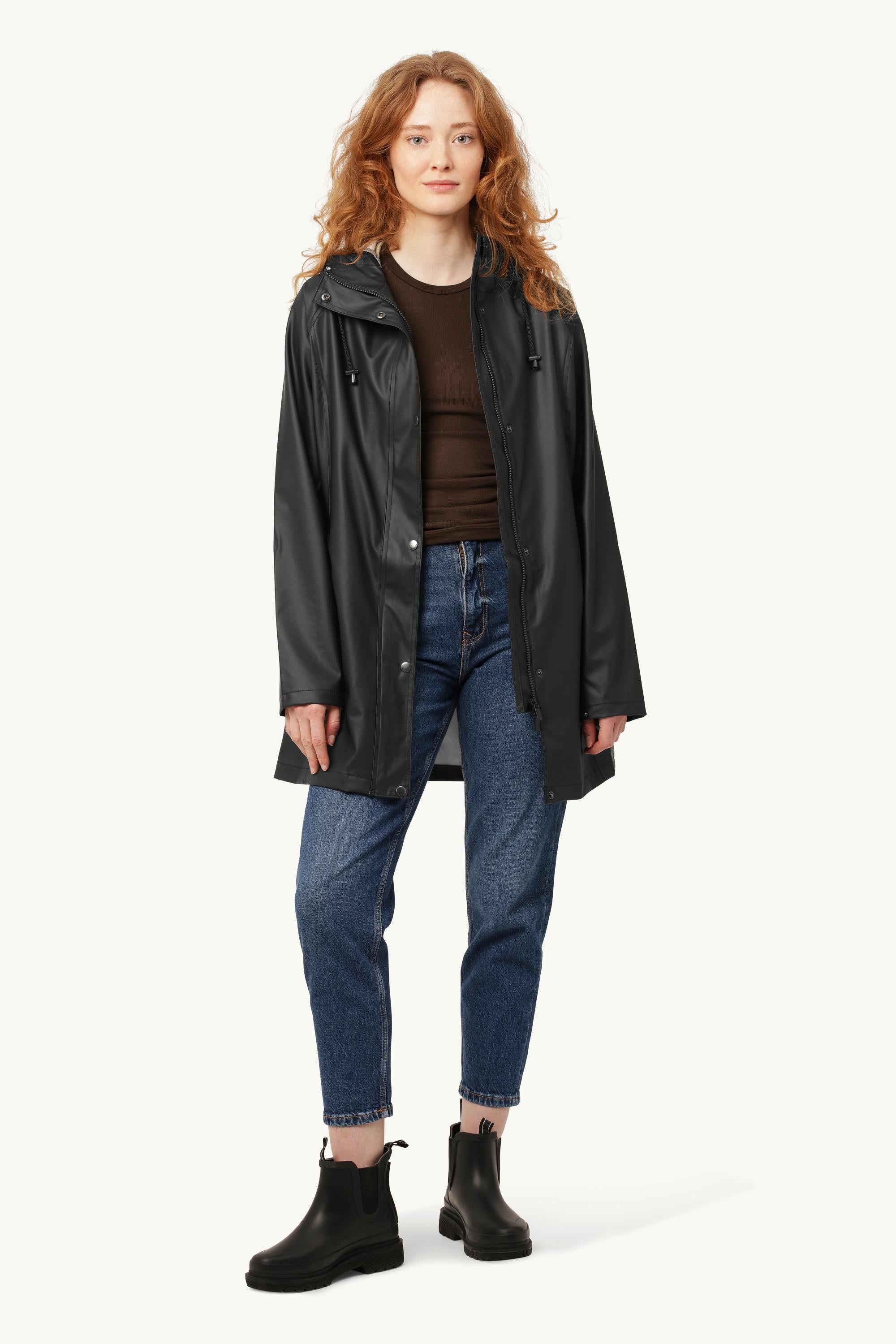 Short Raincoat - Black