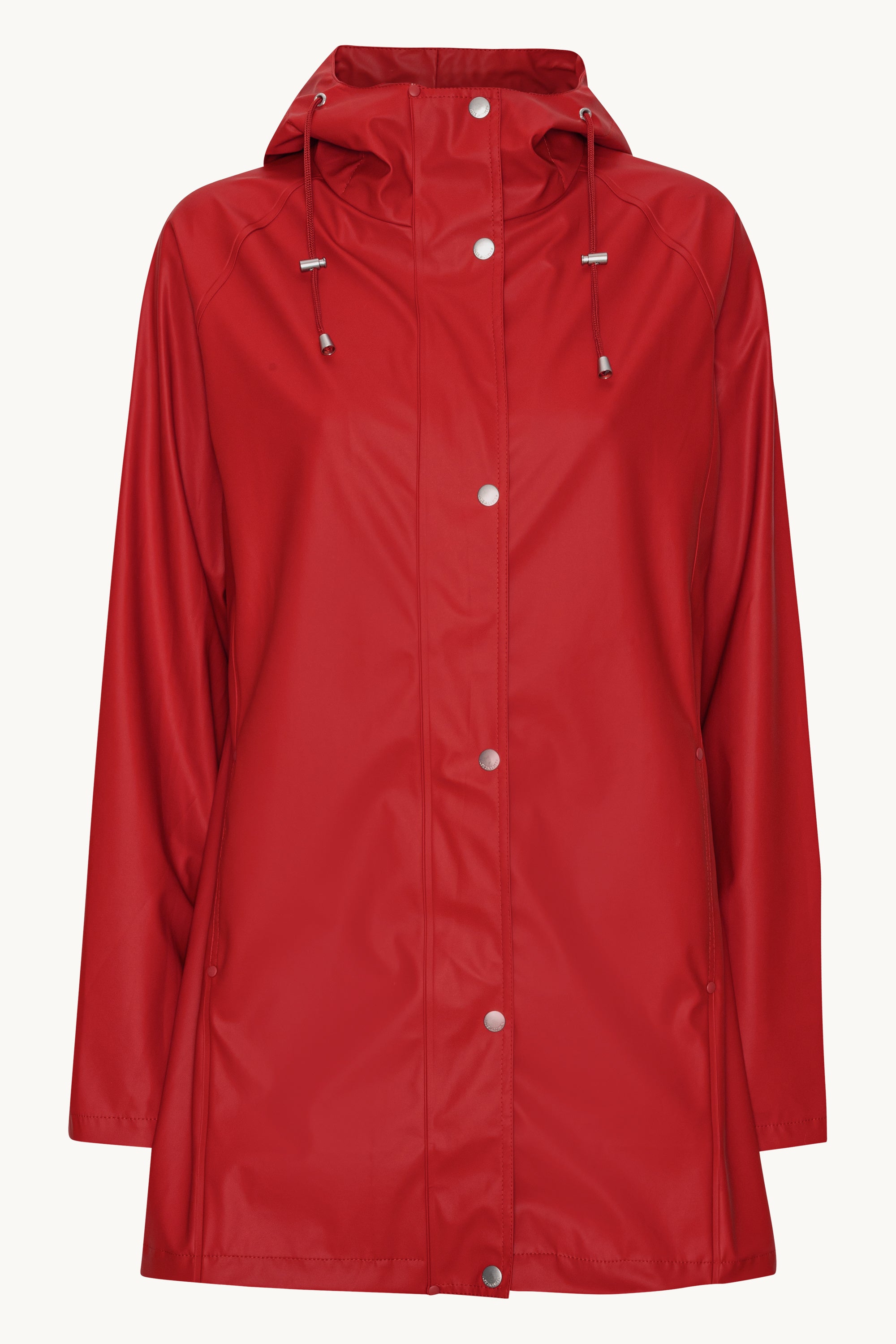 Short Raincoat - Deep Red
