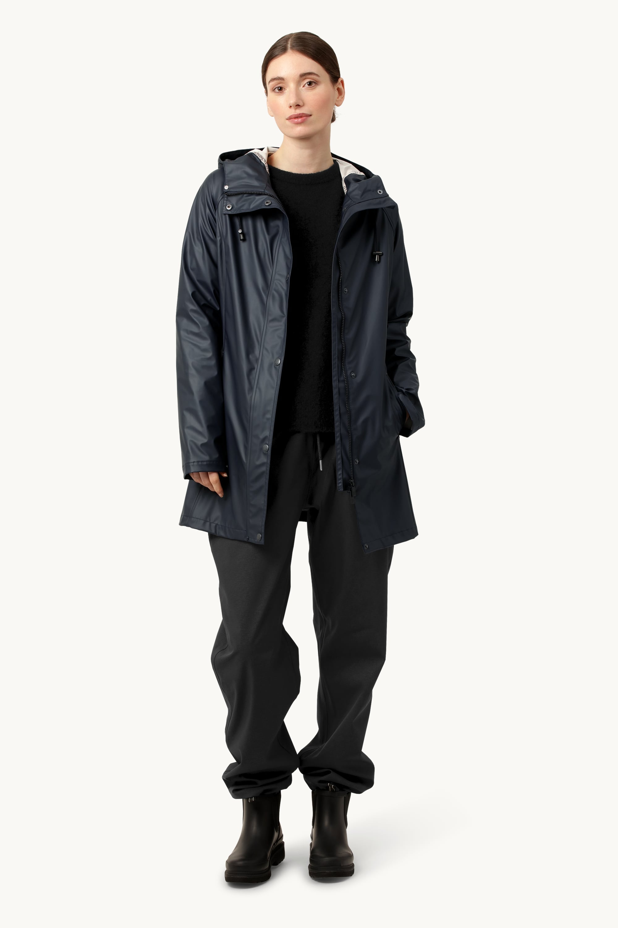 Short Raincoat - Dark Indigo