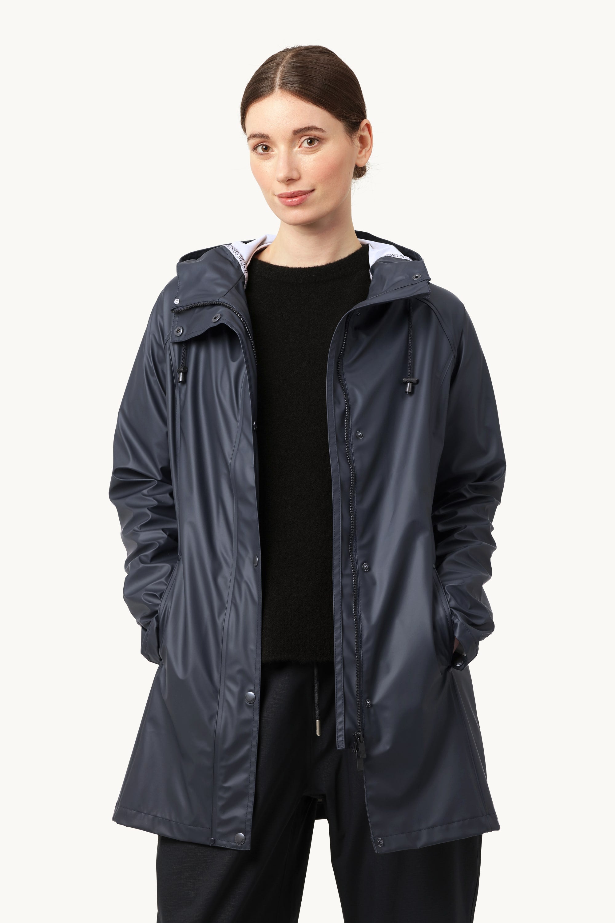Short Raincoat - Dark Indigo