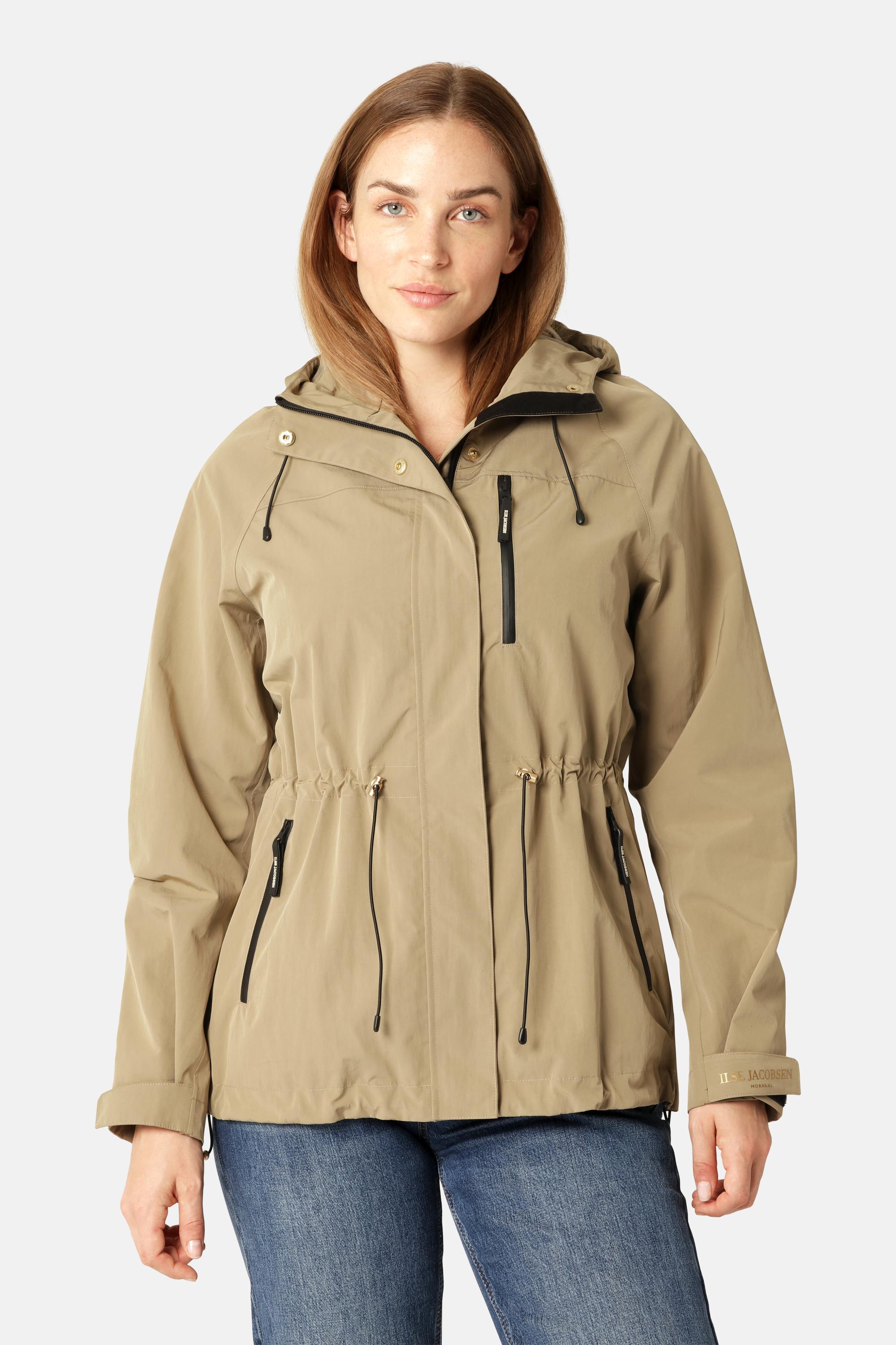 Technischer Regenmantel - Greige