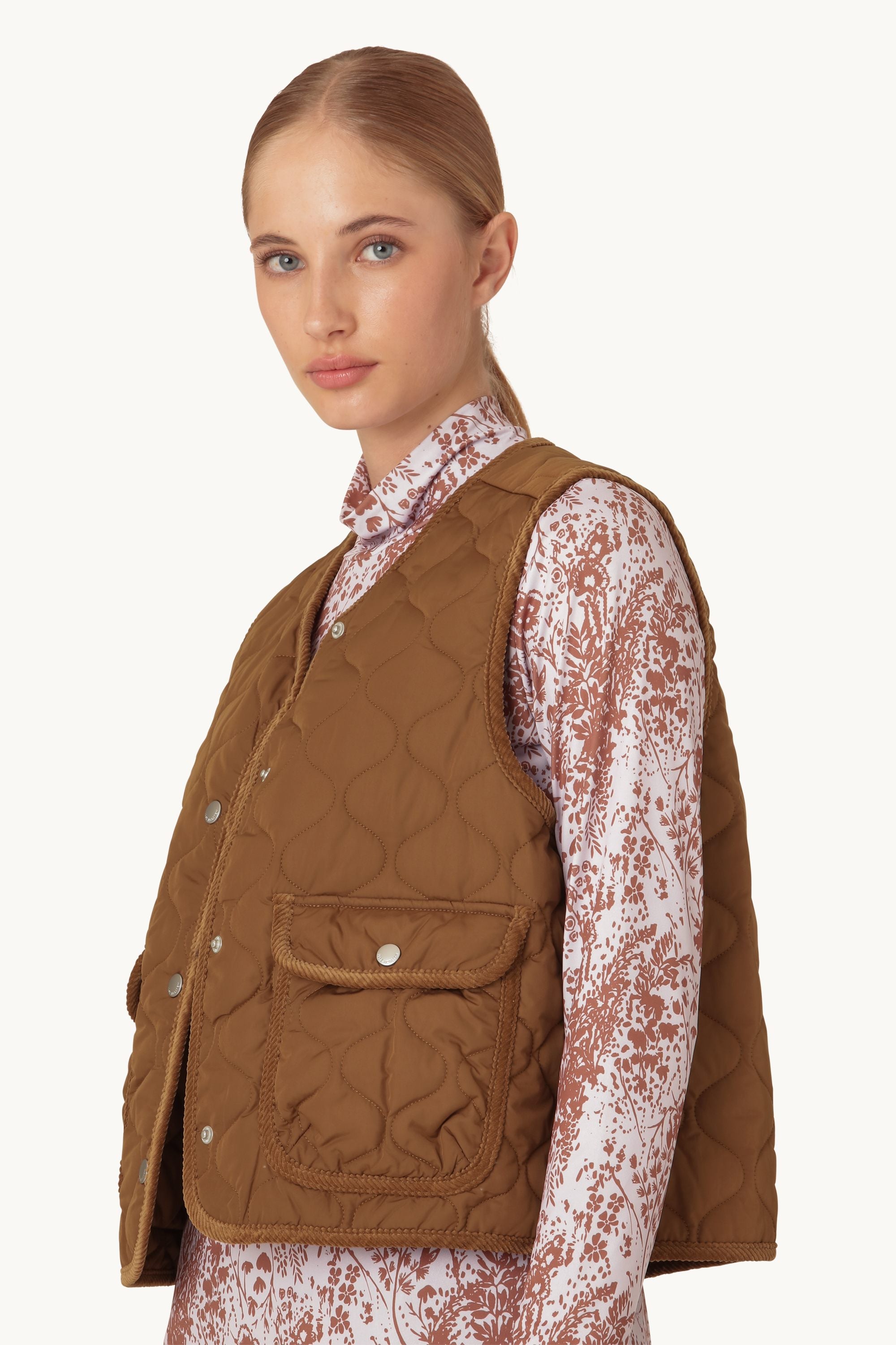 Quilt Vest - Walnut