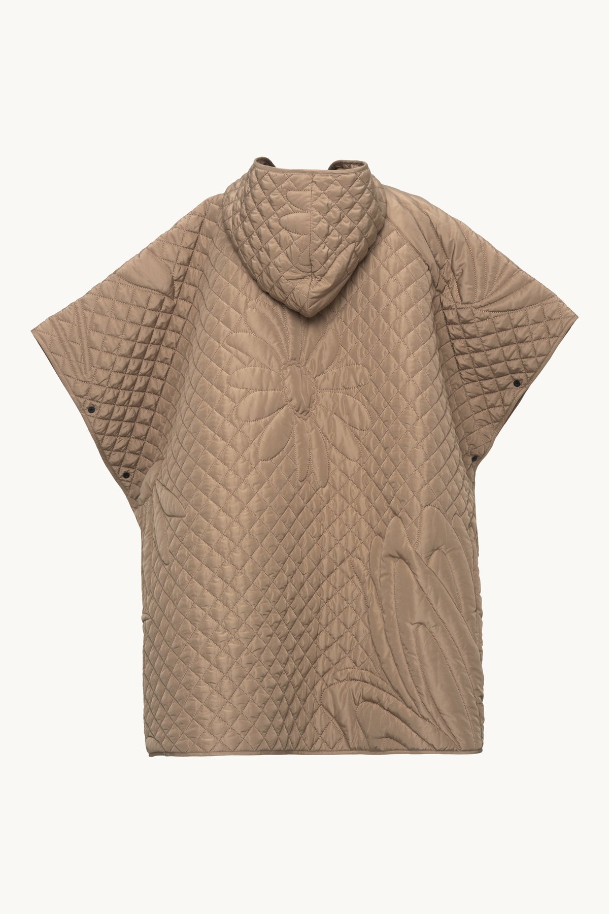 Gesteppter Poncho - Sepia Tint