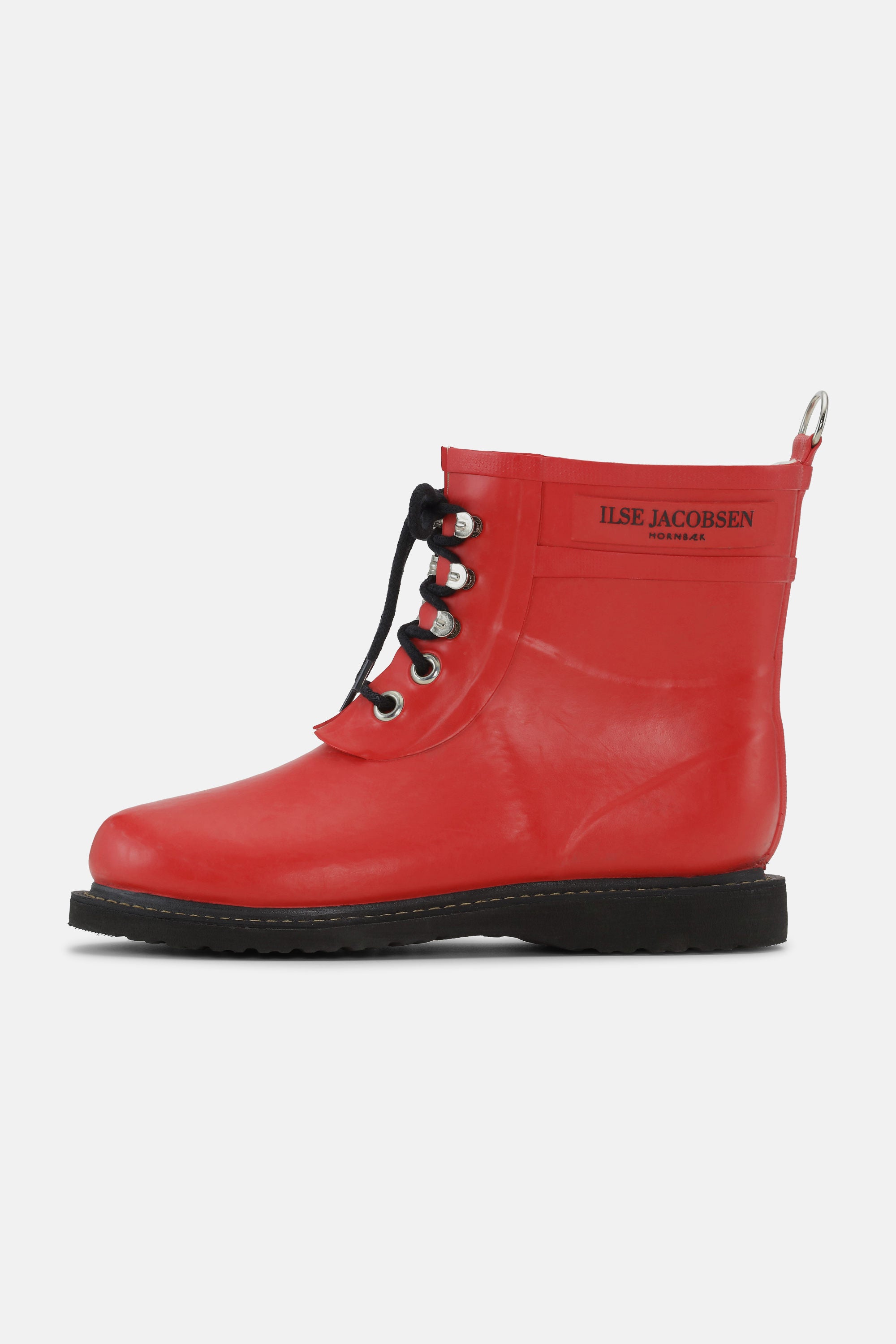 Short Rubber Boots - Deep Red