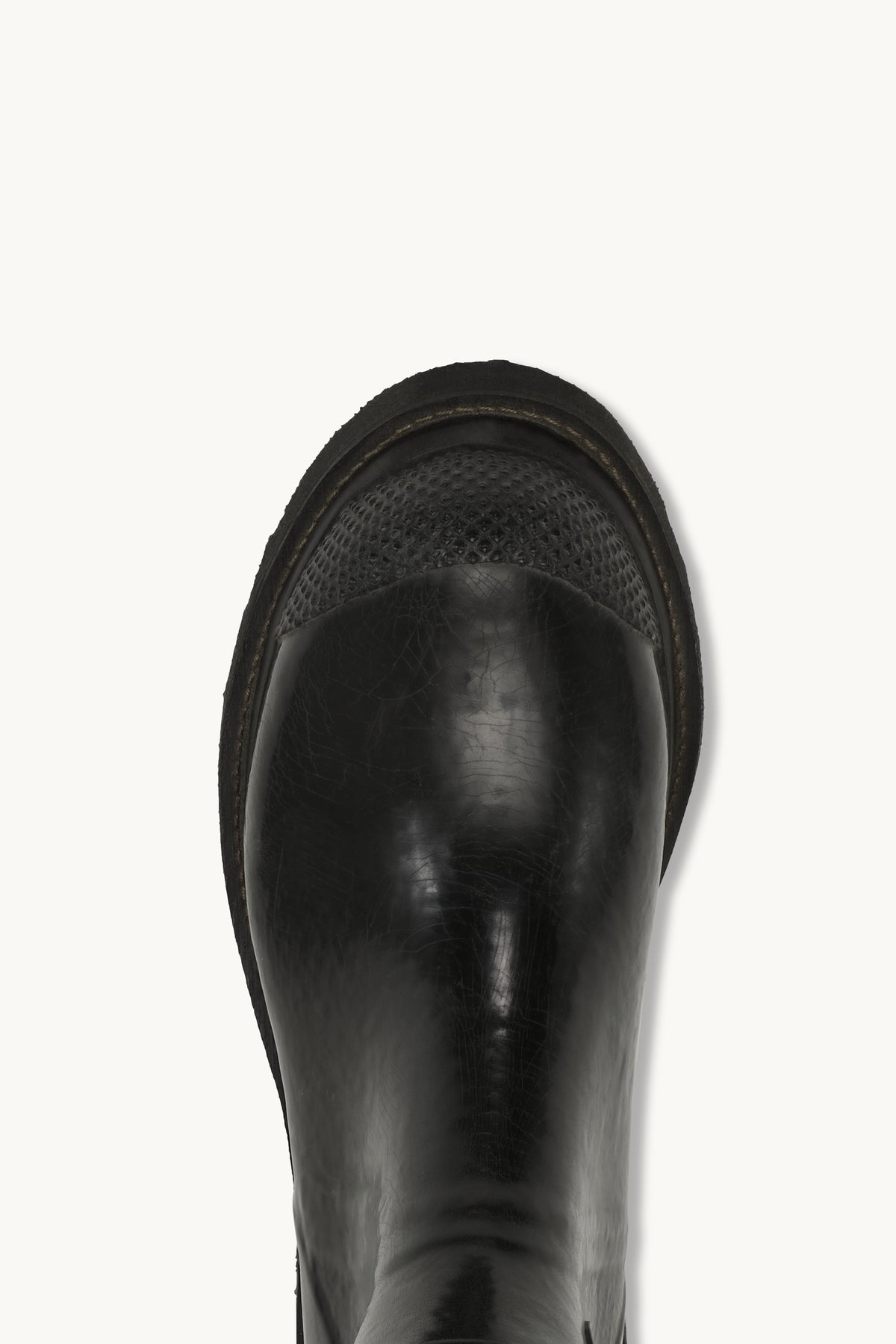 Short Rubber Boots With High Heel - Black