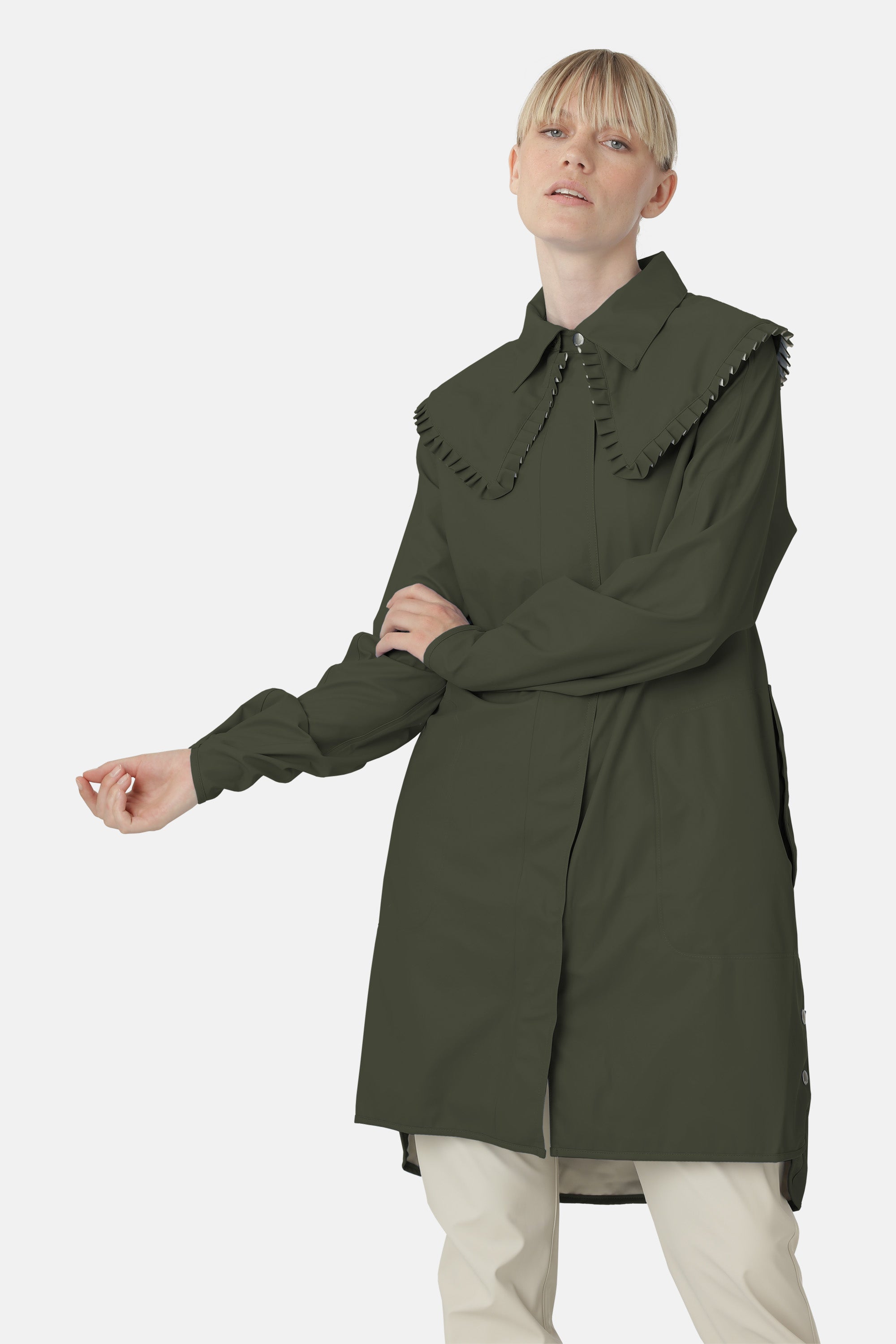 Ilse Jacobsen Hornbæk Rain Regenmantel Raincoat 410 Army