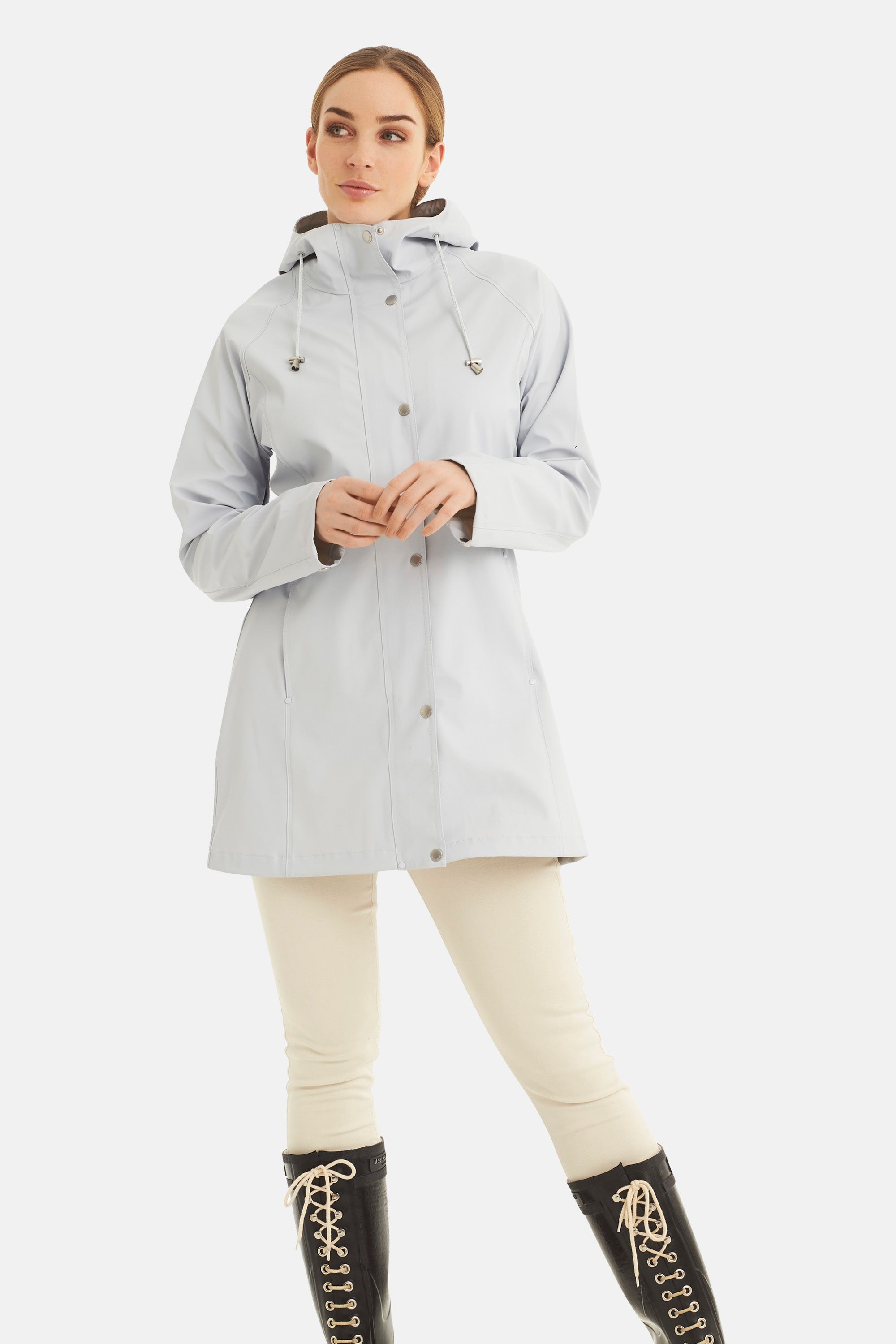 Ilse Jacobsen Hornbæk Rain Regenmantel Raincoat 637 White Blue