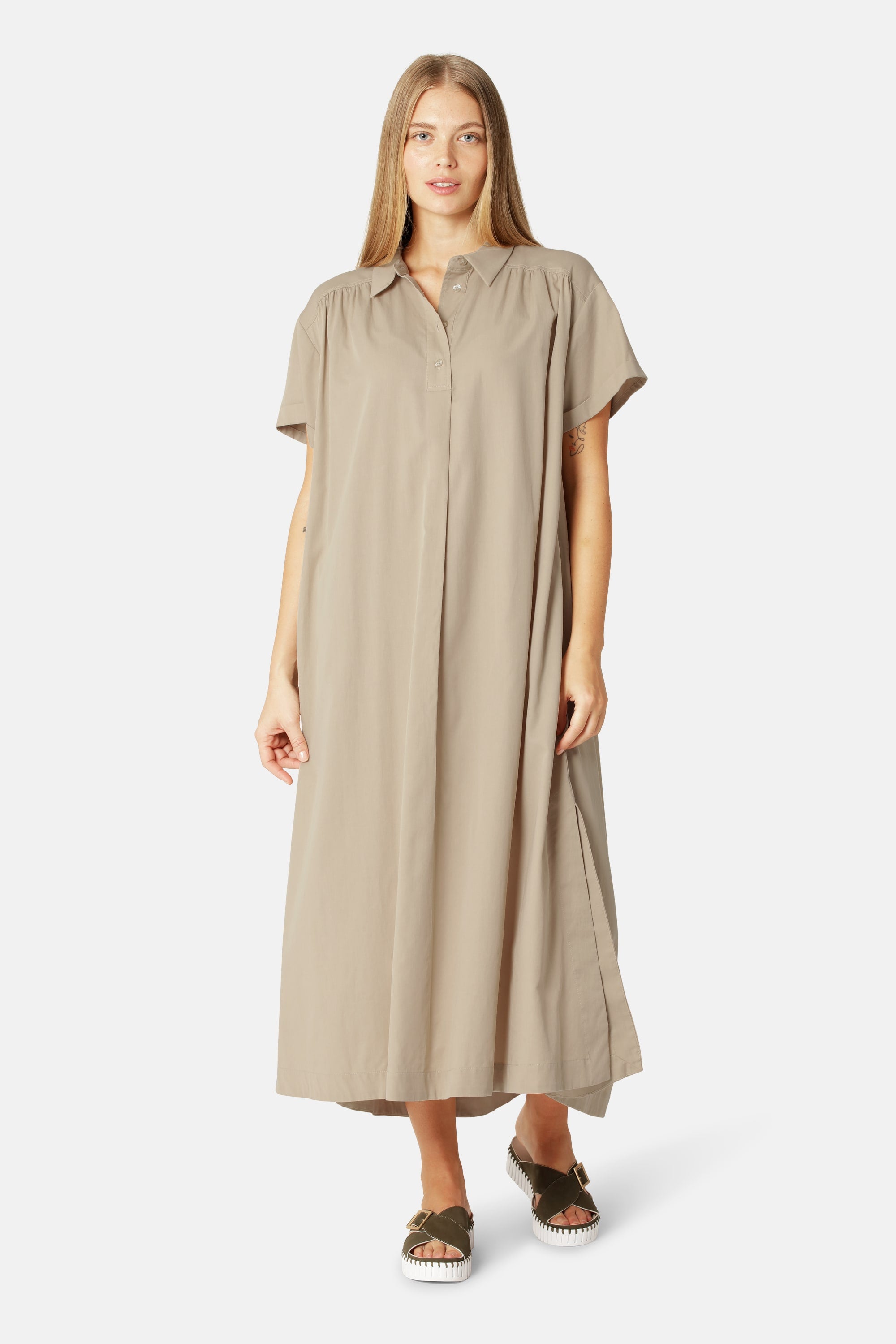 Langes Kleid A-Linie - White Pepper