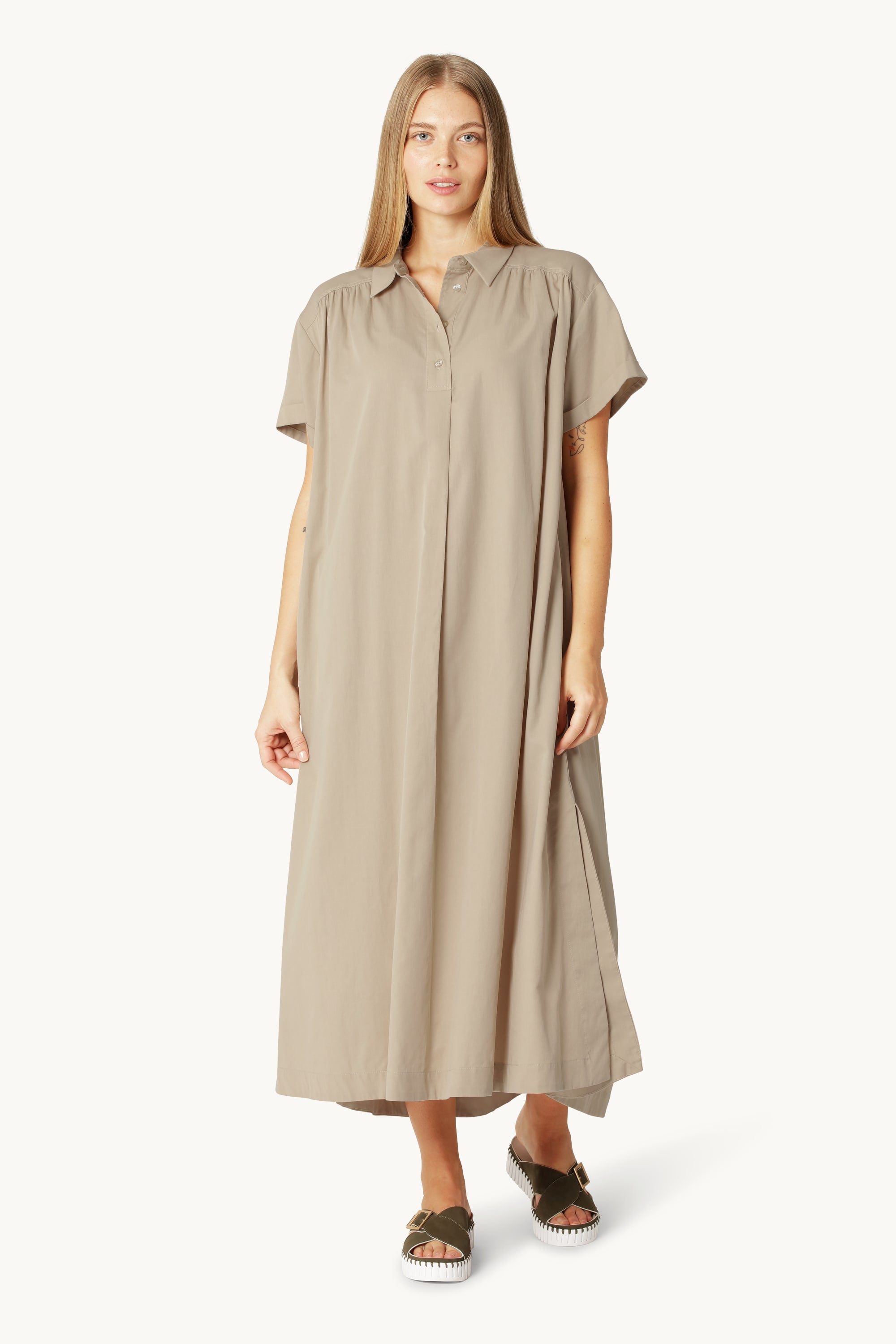 Langes Kleid A-Linie - White Pepper