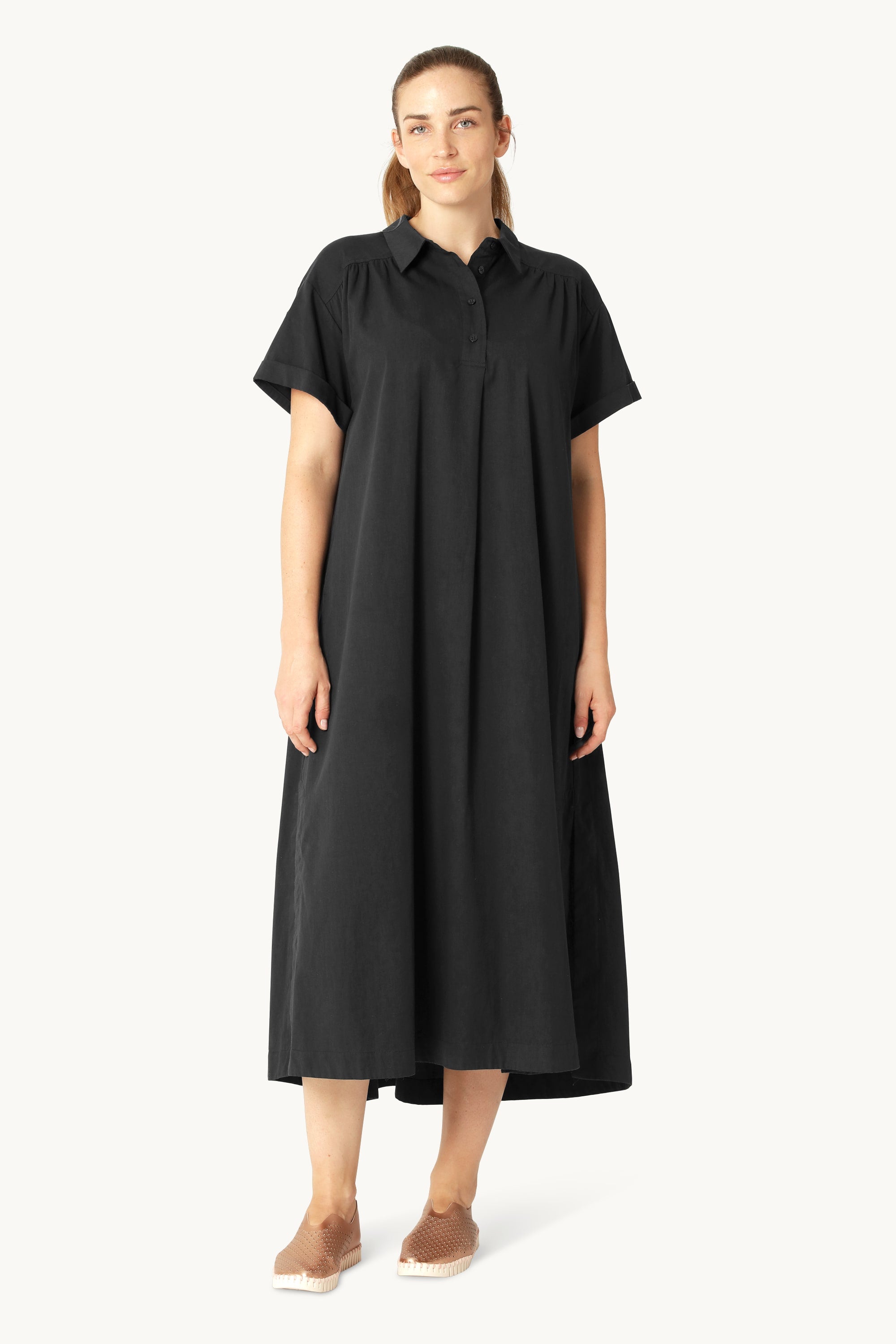 Langes Kleid A-Linie - Dark Indigo