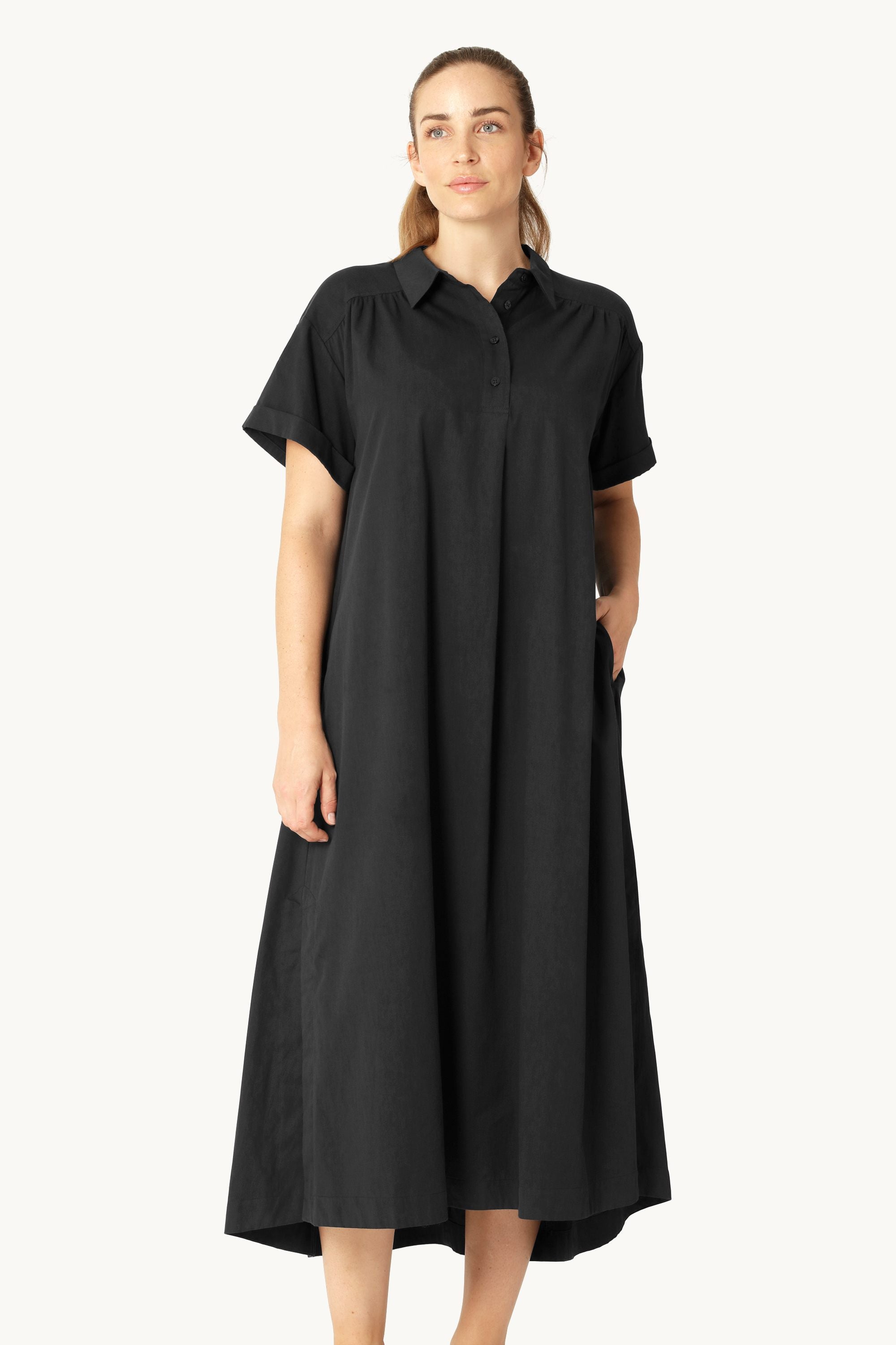 Langes Kleid A-Linie - Dark Indigo