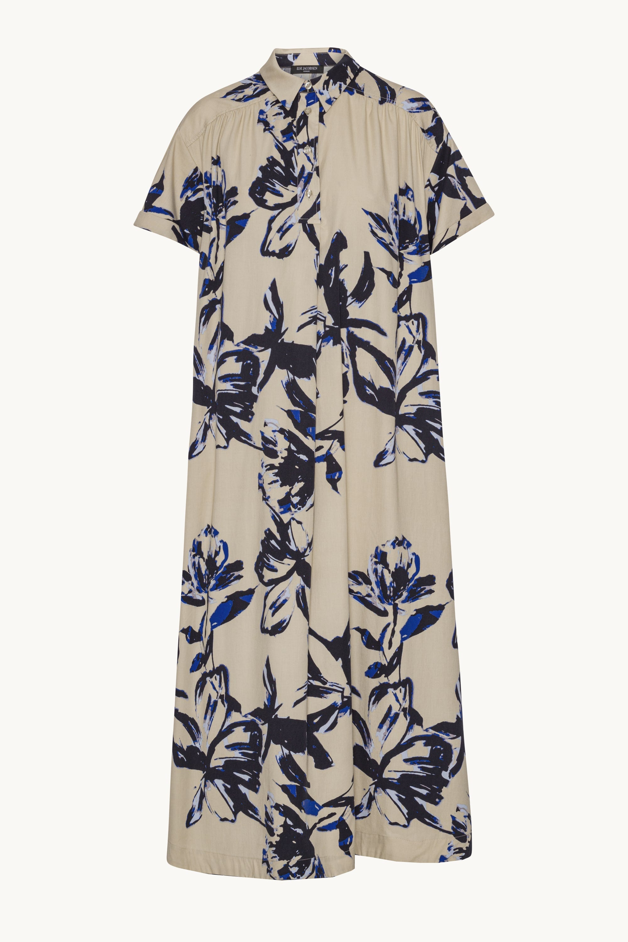 Langes Kleid A-Linie - Sand Artsy Stroke Flower