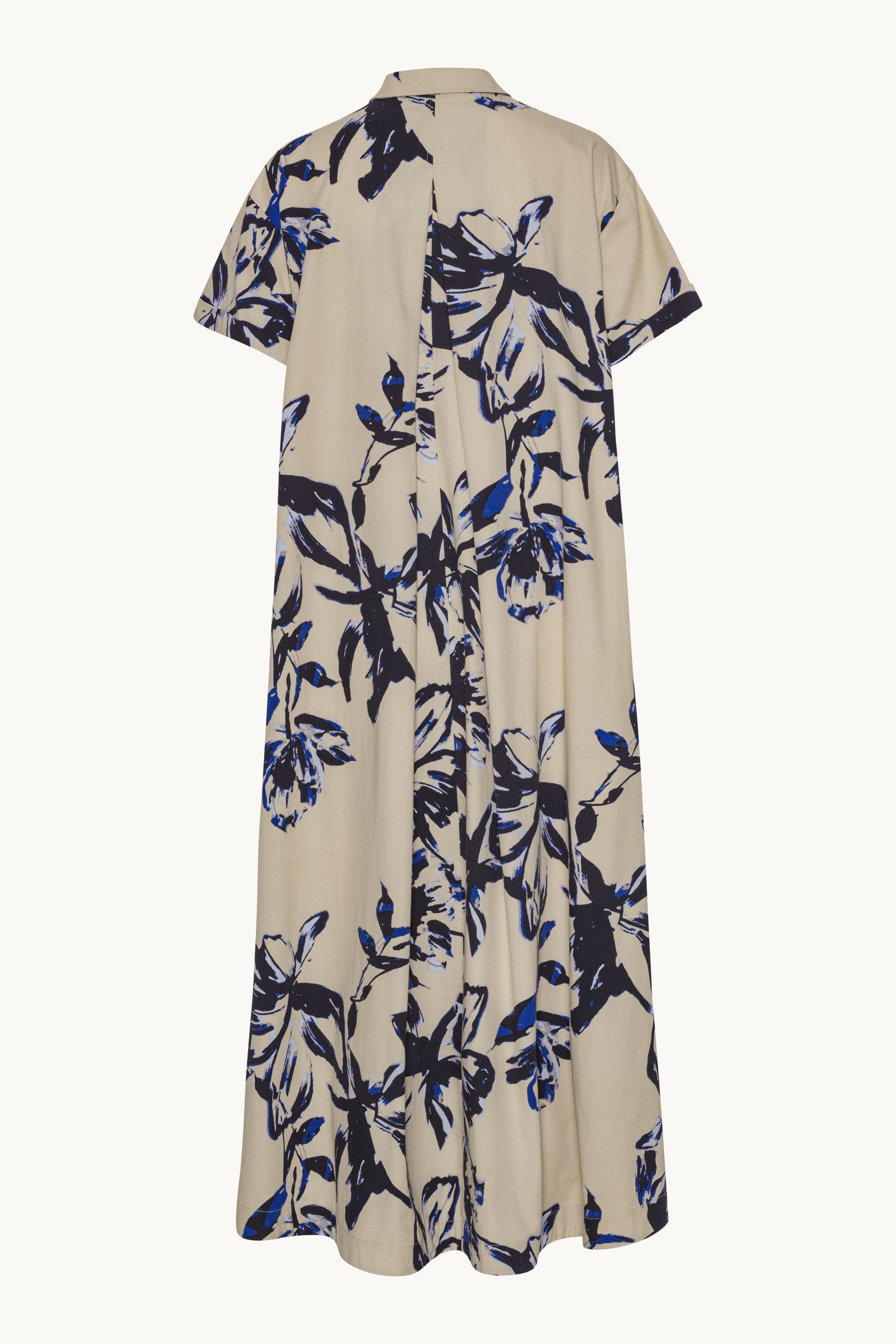 Langes Kleid A-Linie - Sand Artsy Stroke Flower