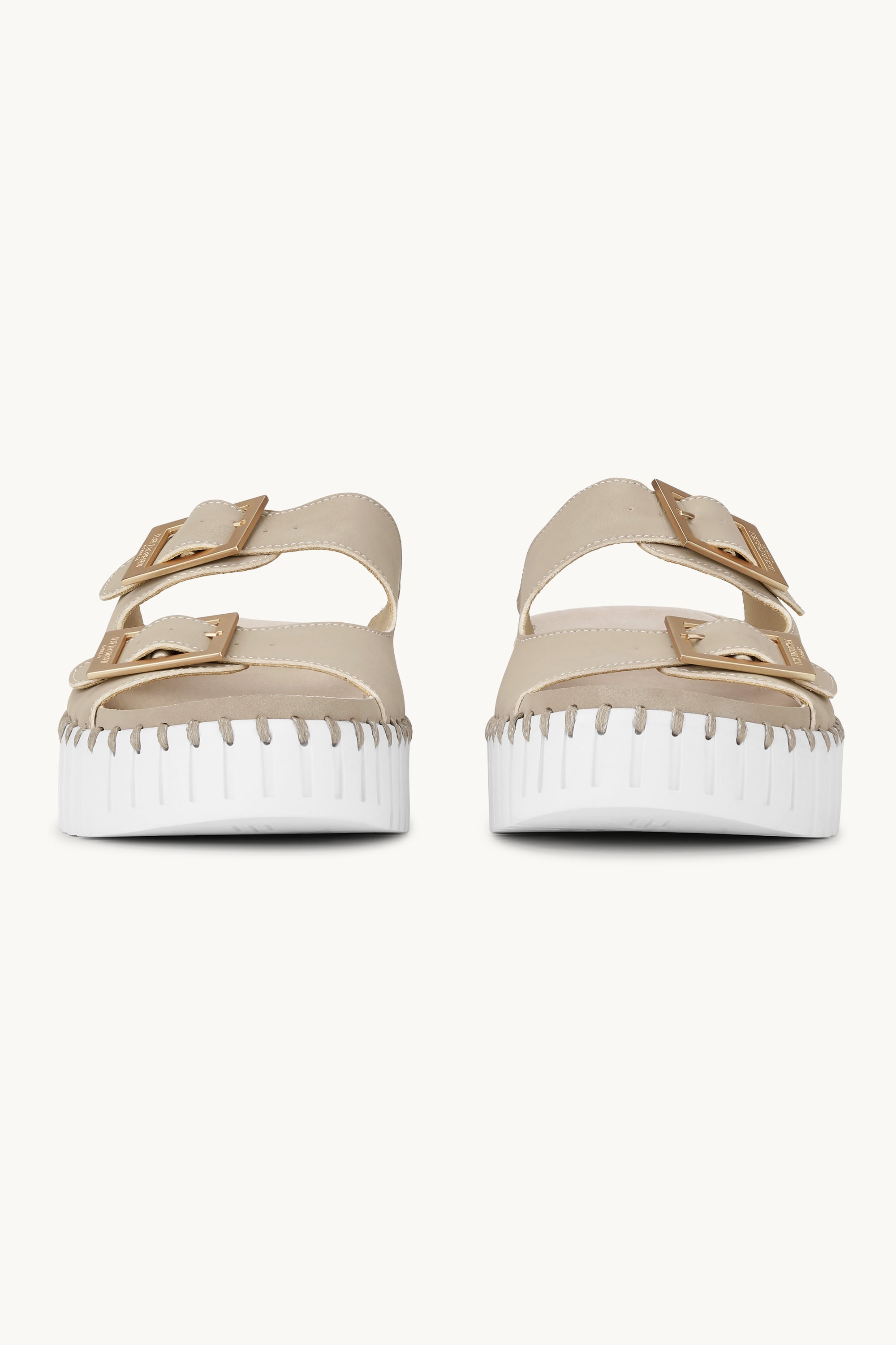 Plateausandalen Schnalle - Atmosphere White