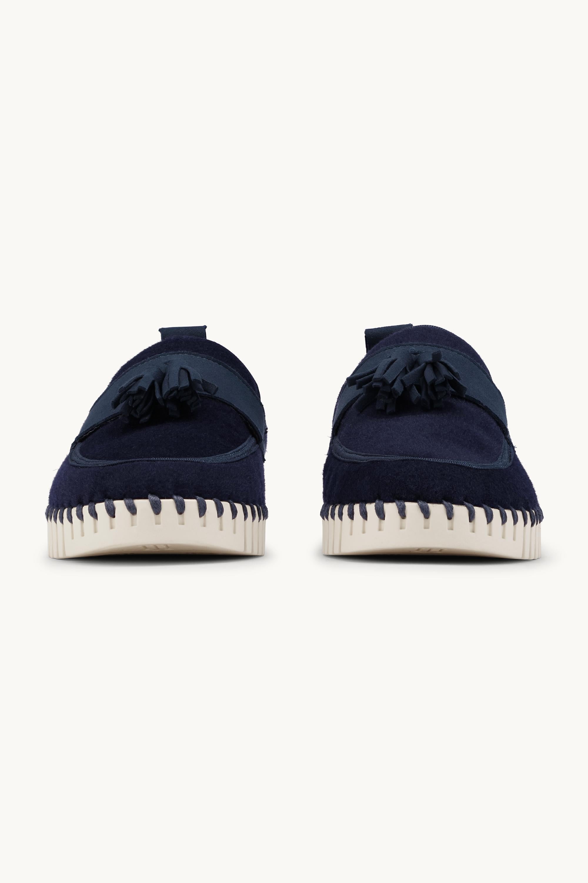 Tulip Wool Loafer - Dark Indigo Pearled Ivory