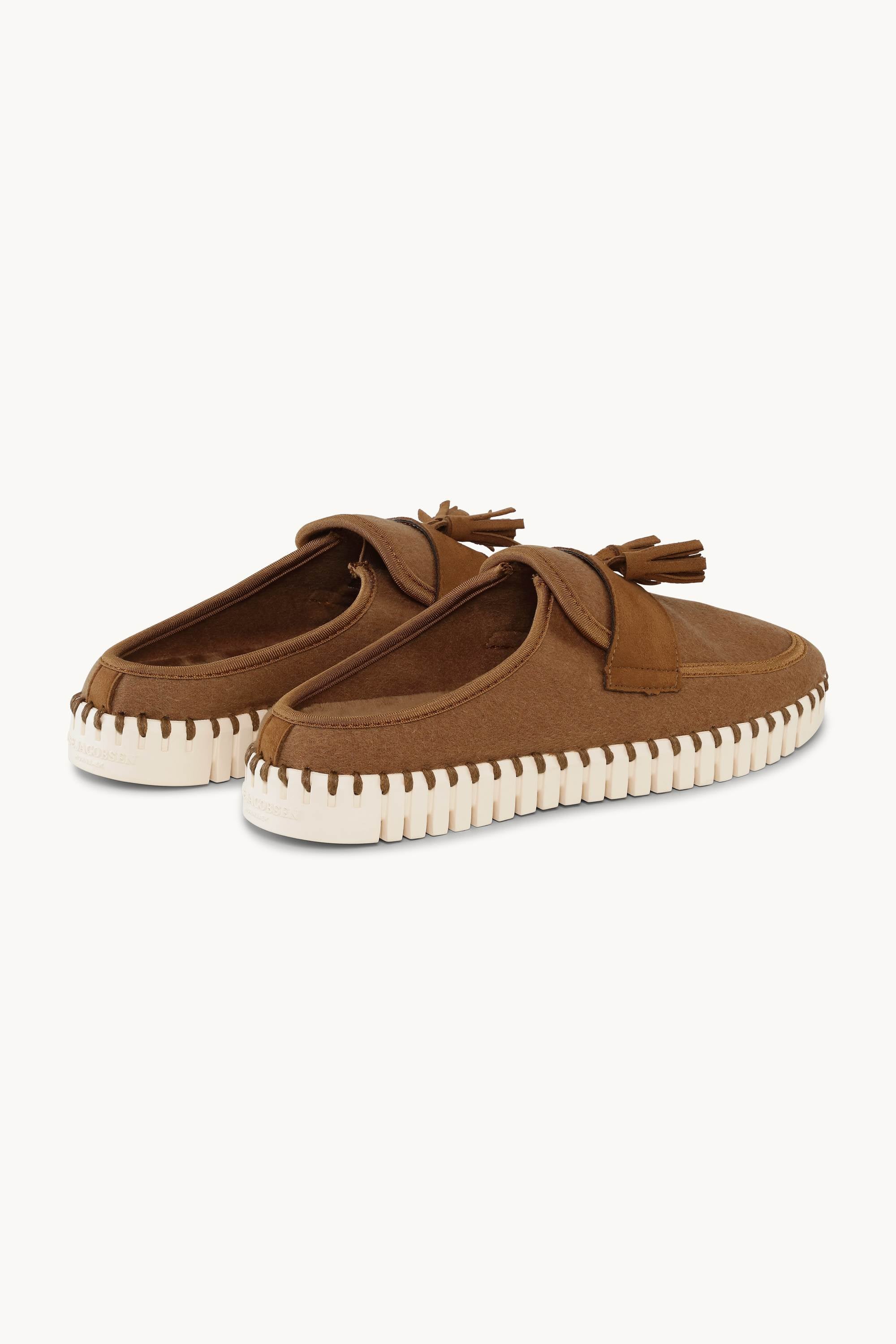 Tulip Wool Mule - Cashew Pearled Ivory