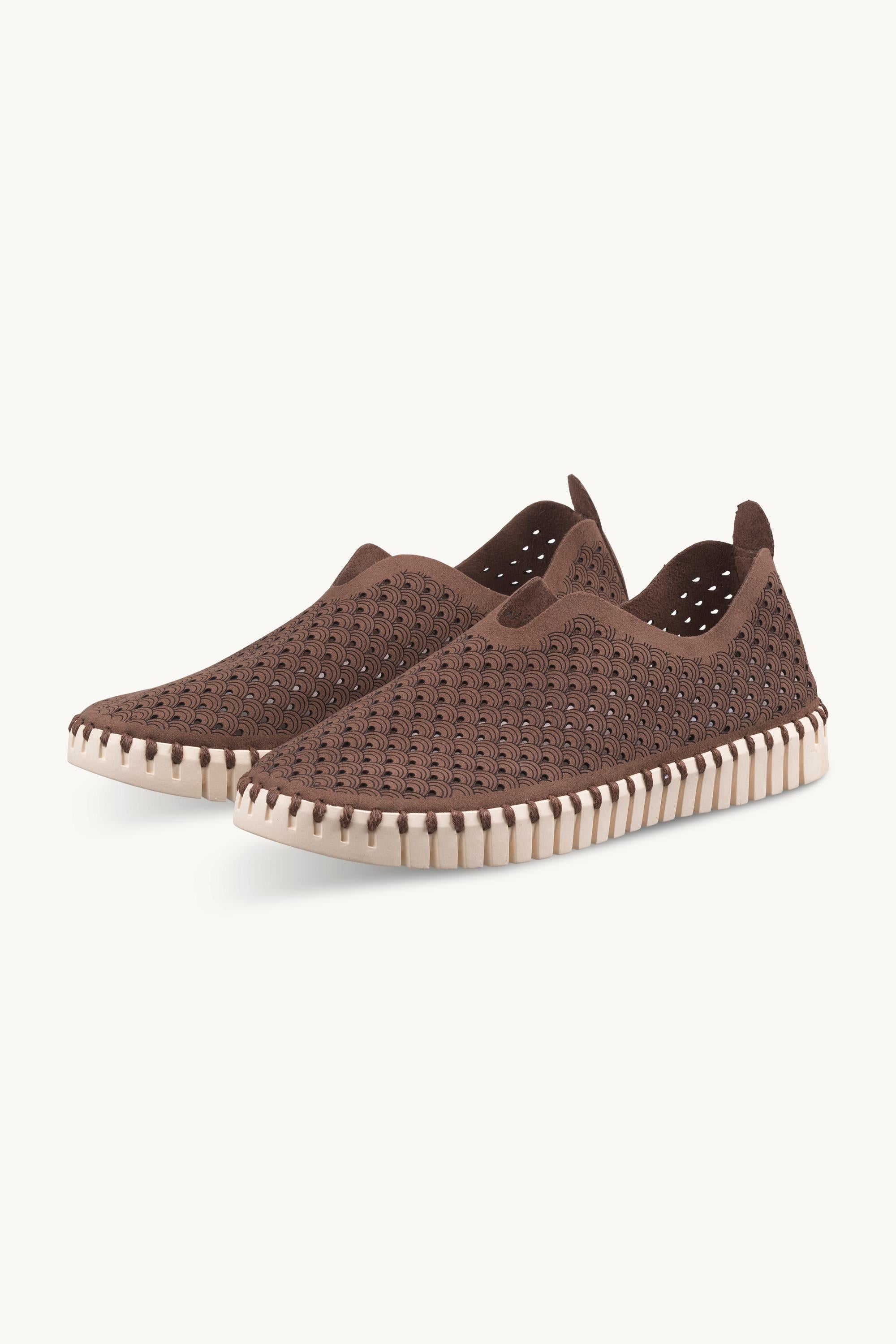 Tulip Schuh - Brown Pearled Ivory