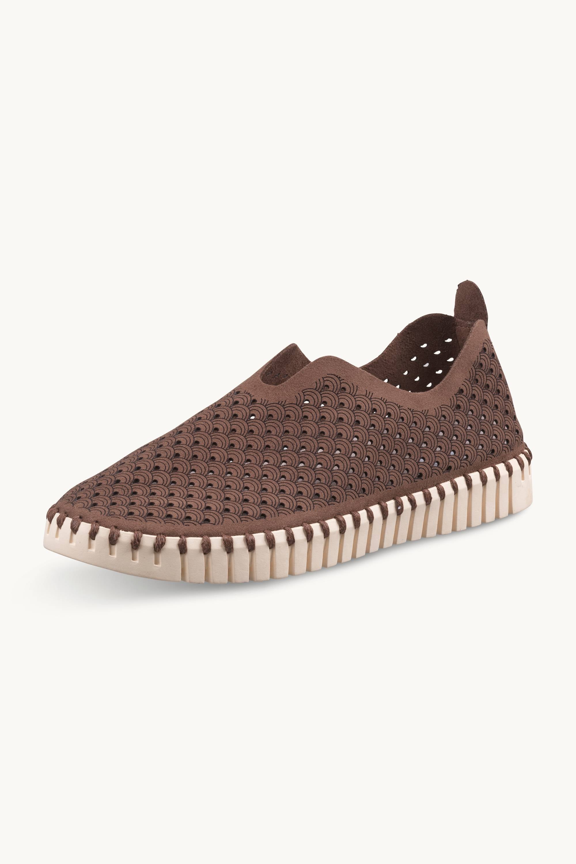 Tulip Schuh - Brown Pearled Ivory