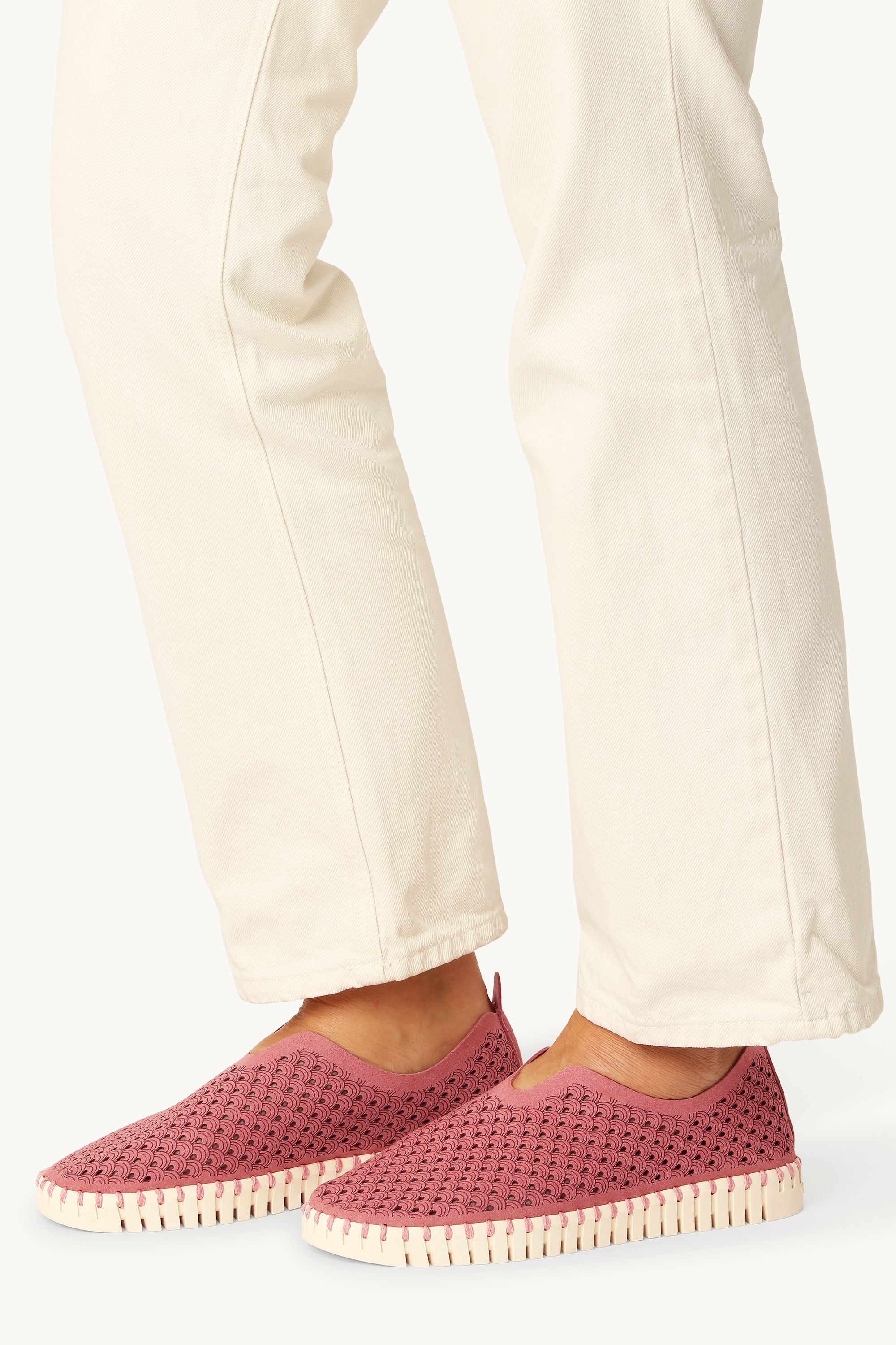 Tulip Slipper - Rouge Pearled Ivory